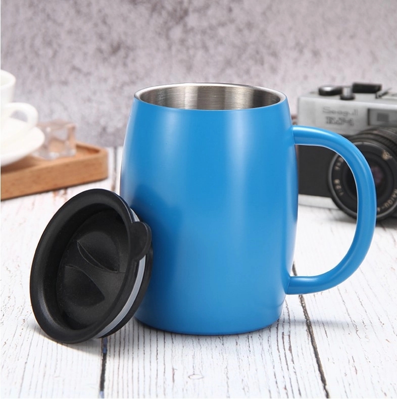 Custom 14 oz Double Wall Coffee Cups With Lid & Handle 3