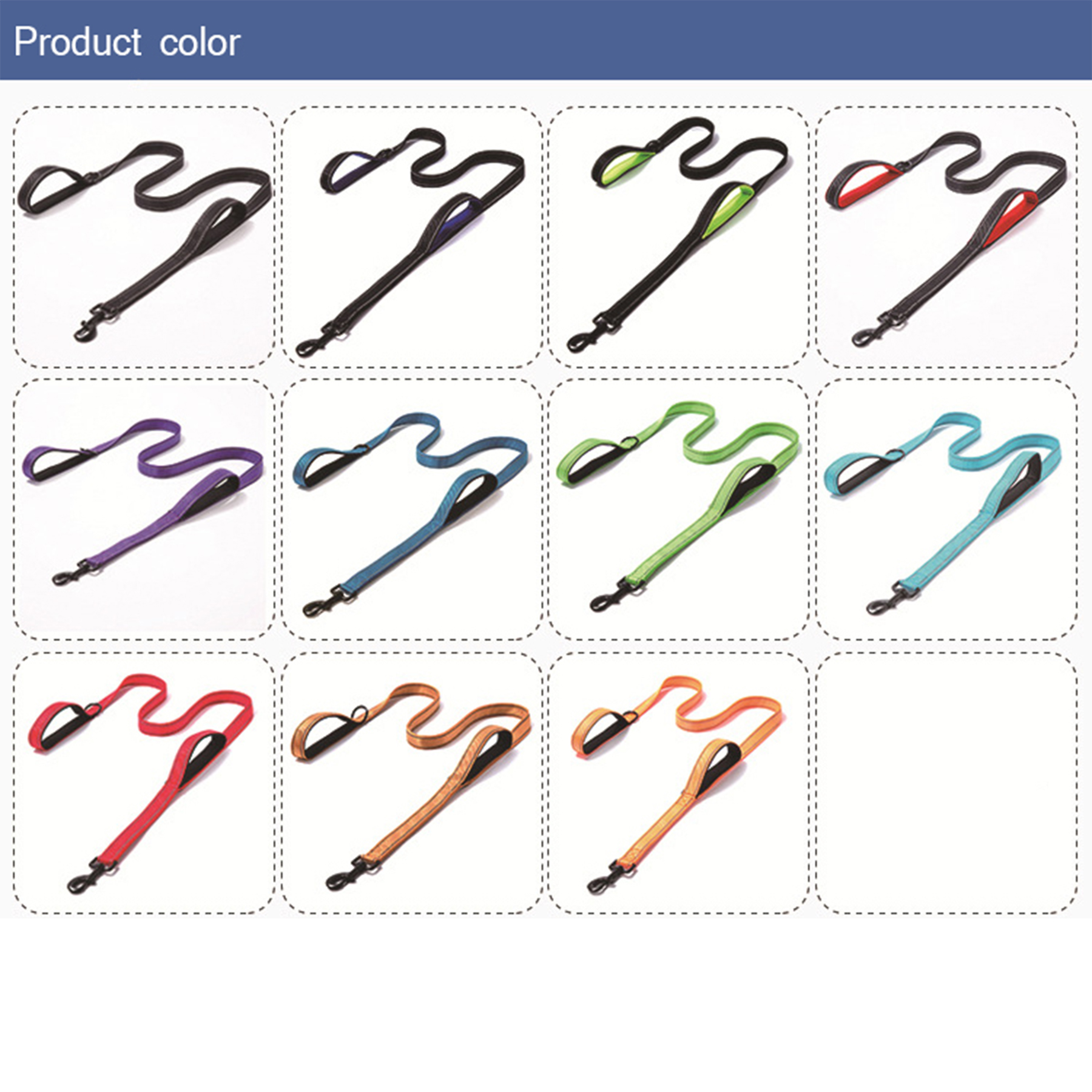 2 Handles Heavy Duty Dog Leash 5