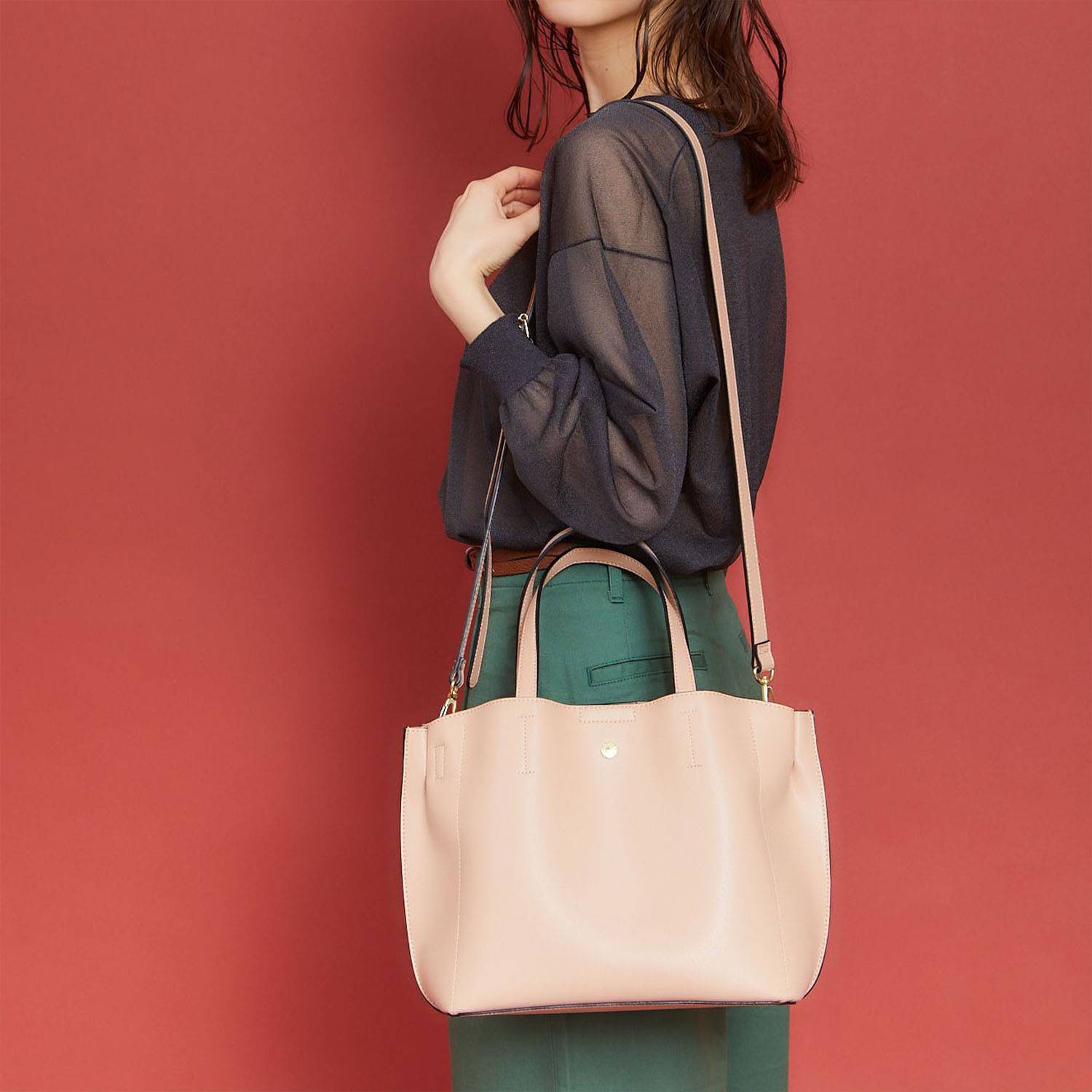 PU Leather Solid Color Crossbody Shoulder Bag 3