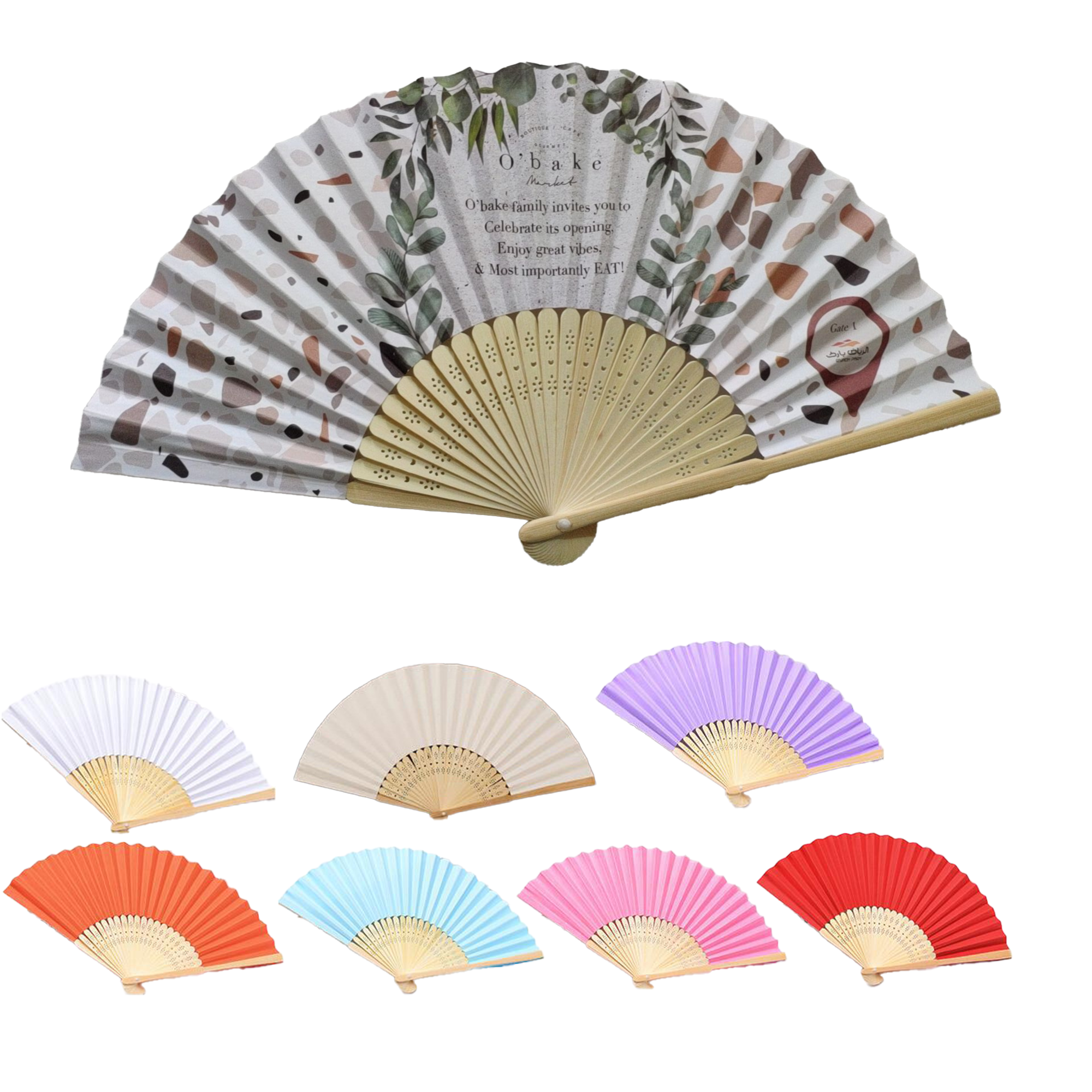 Customized Full Color Printed Folding Fan 2