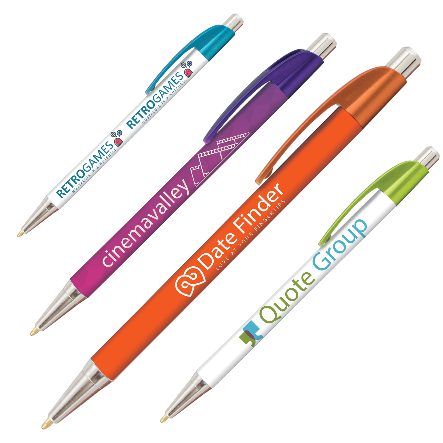 Top Flight Slim Metallic Plastic Pen (Full Color Imprint) 1