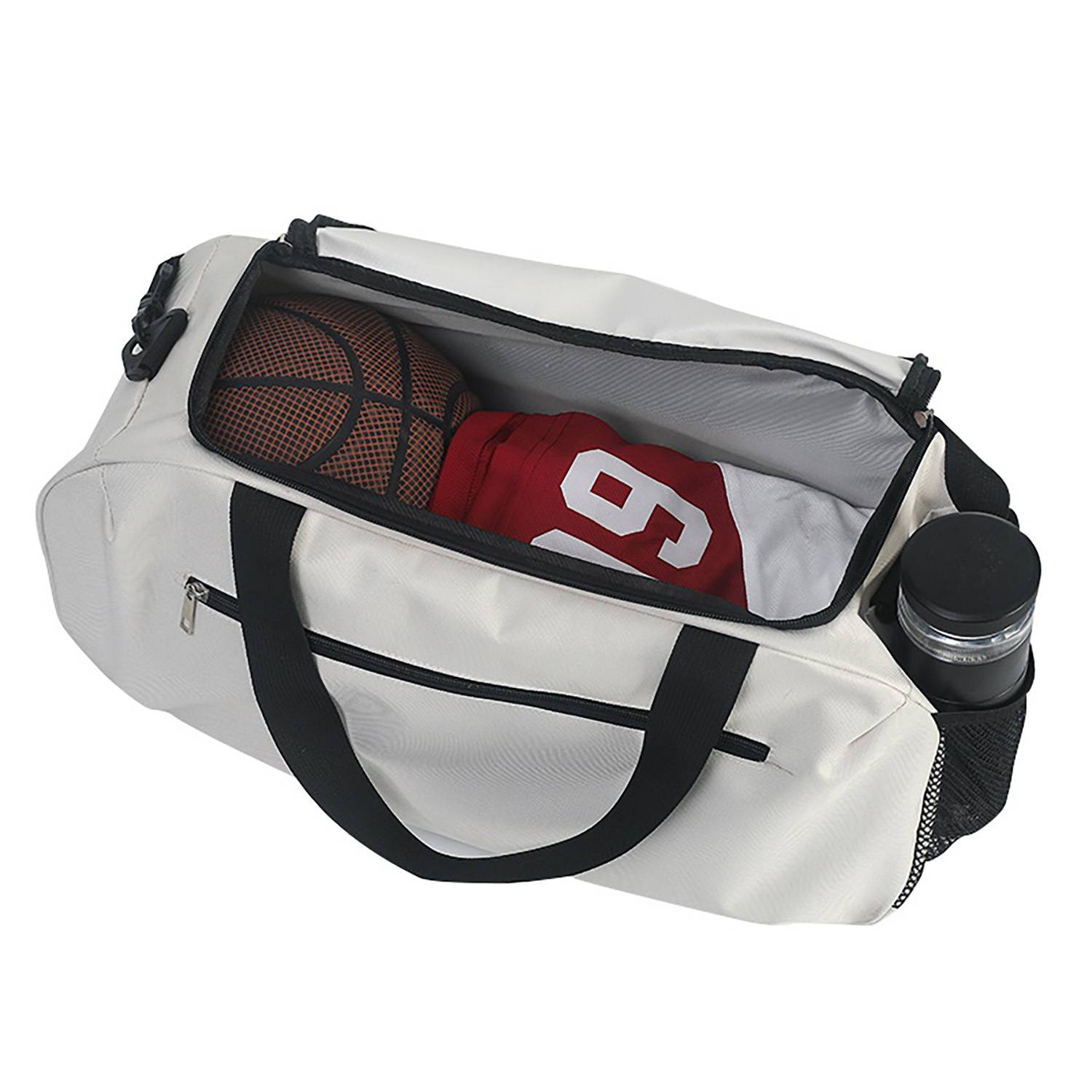 Solid color travel sports and fitness bag 4