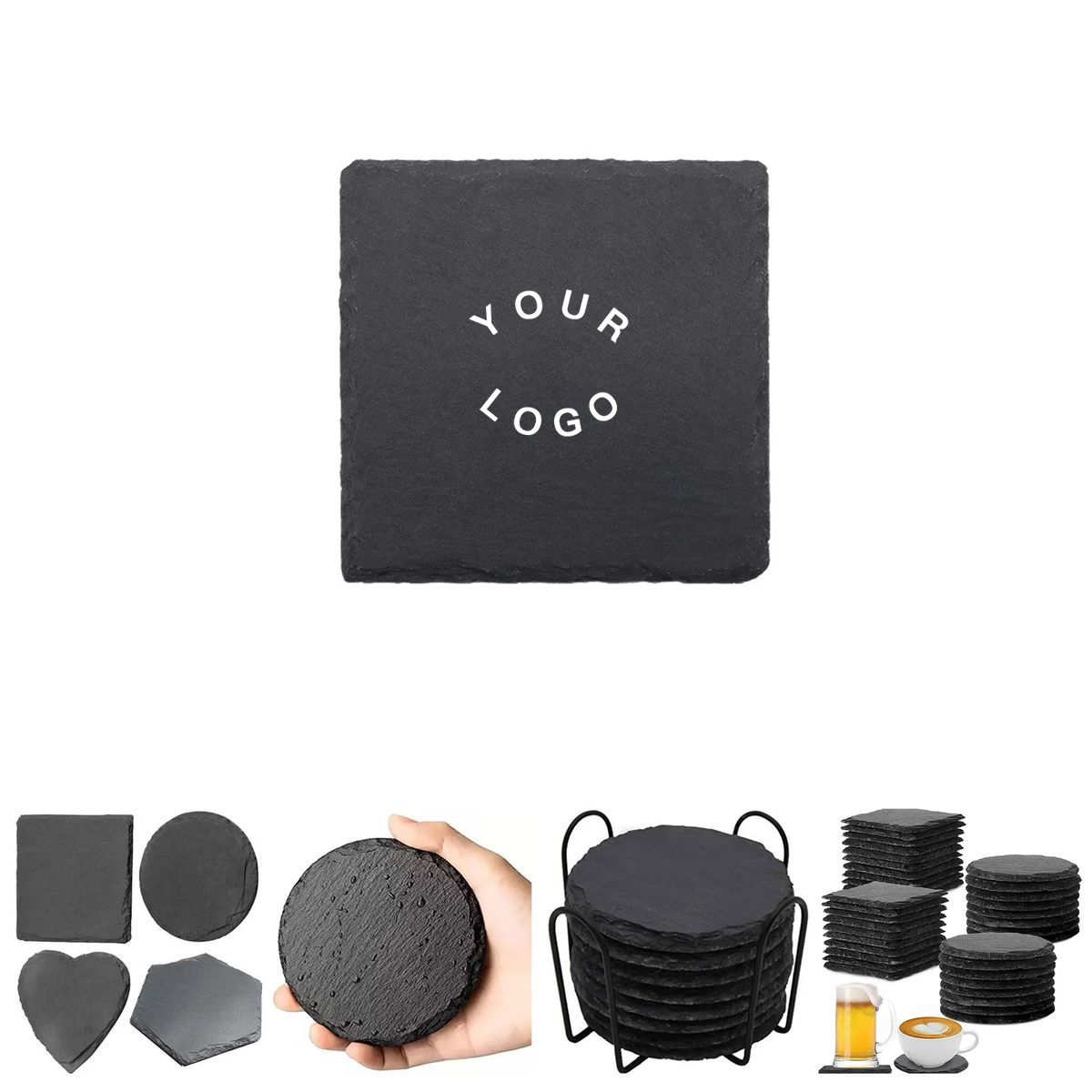 Durable Stone Slate Coaster for Table Protection 6