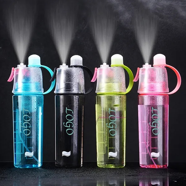 Portable Plastic Water Bottles Sprayer Summer Sports Travel