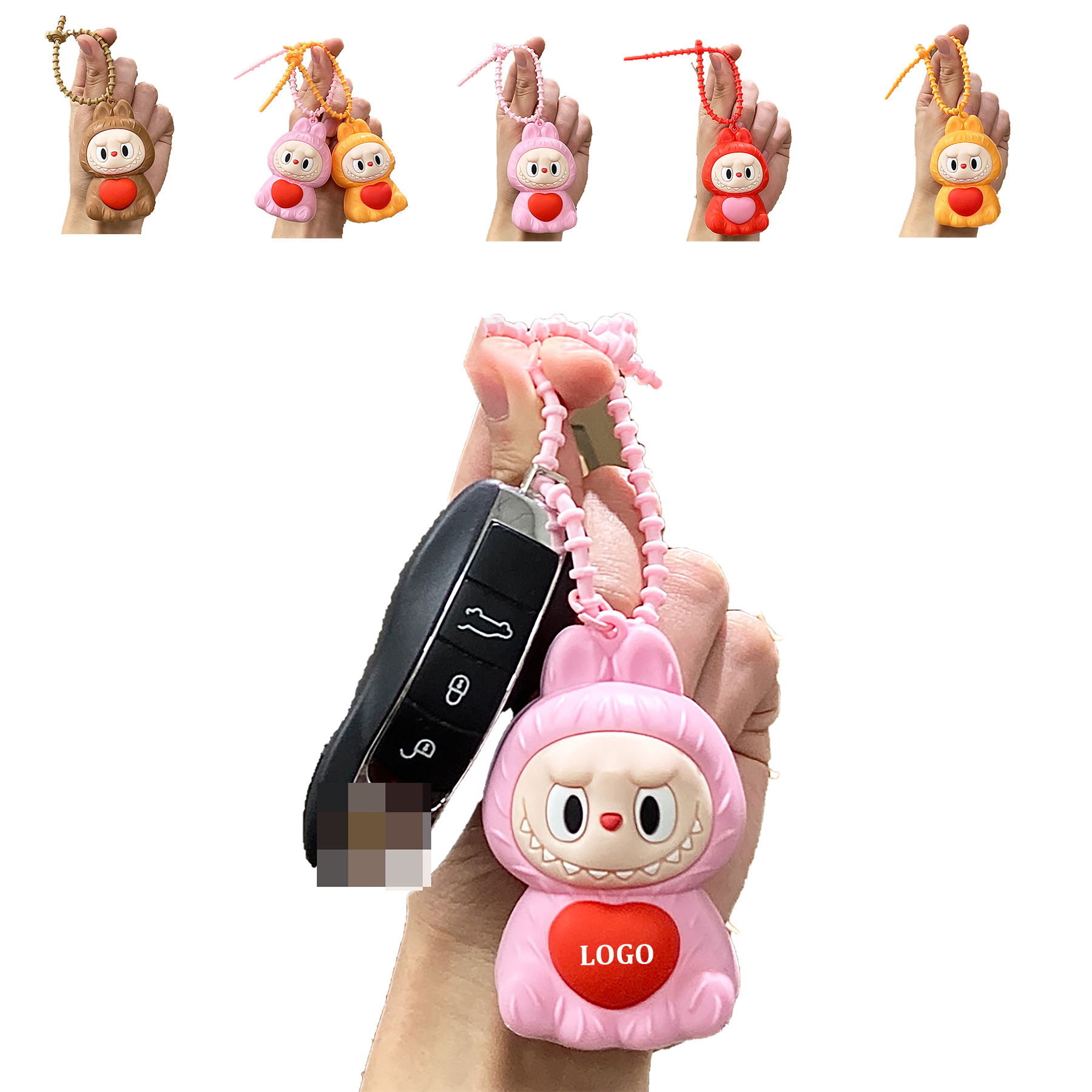 Labubu Love Decompression Keychain 3