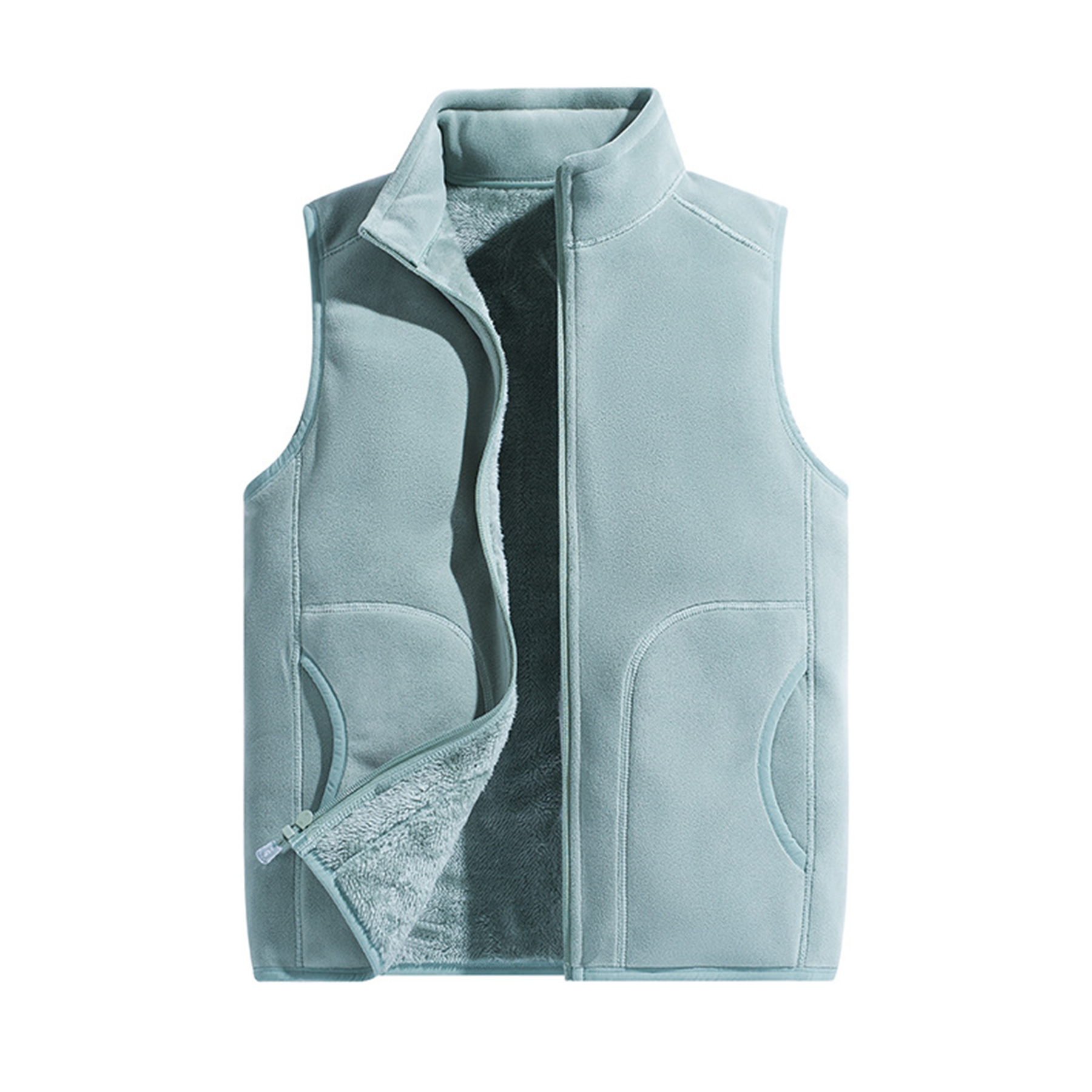 Sleeveless Full Zip Fleece Vest 8