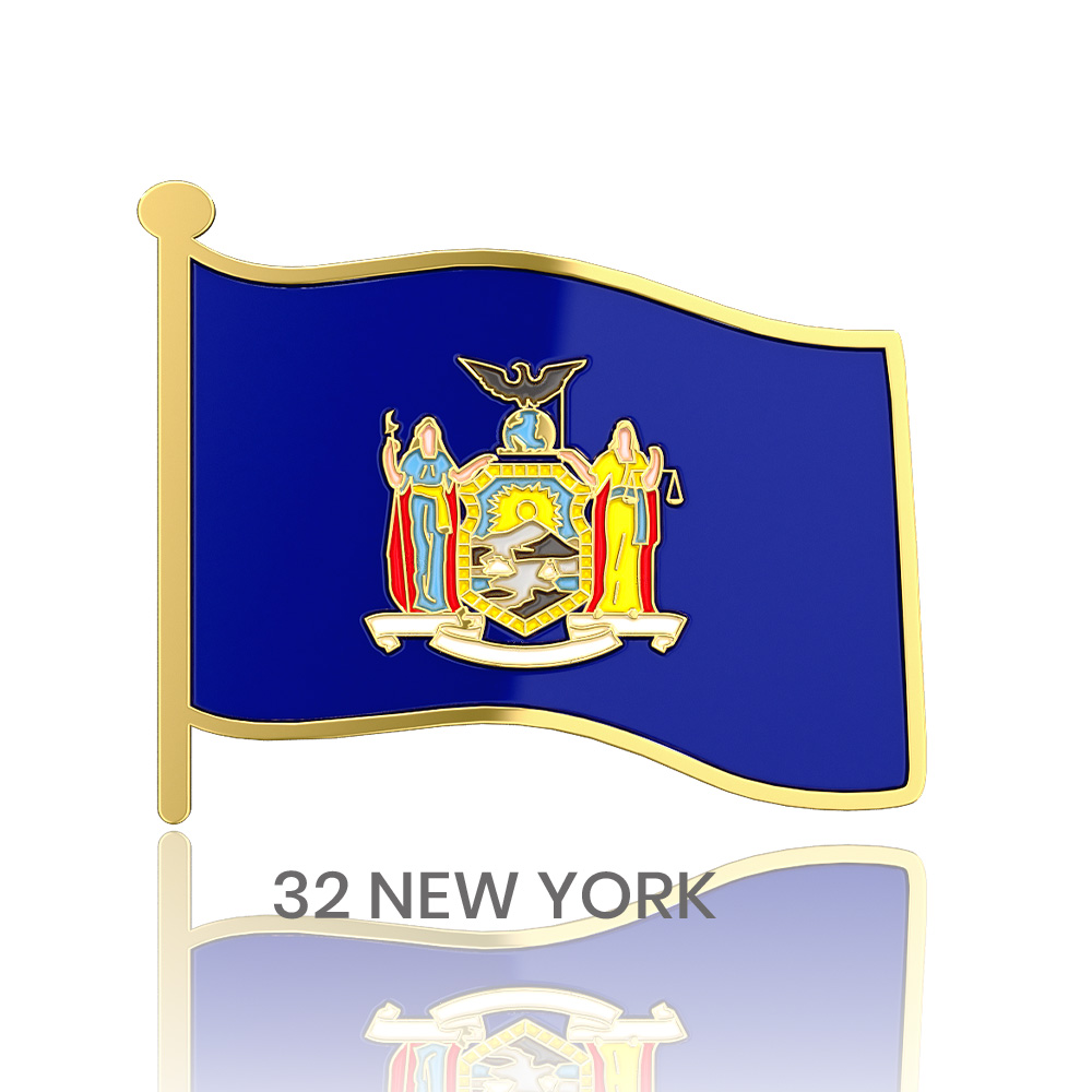 1" Stock Flag Pins 53