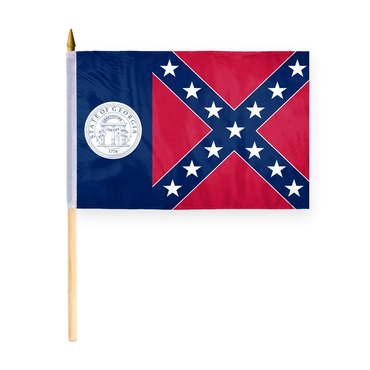 4"x6"/12"x18'' Georgia Until 2001 ePoly Printed Stick Flags 2