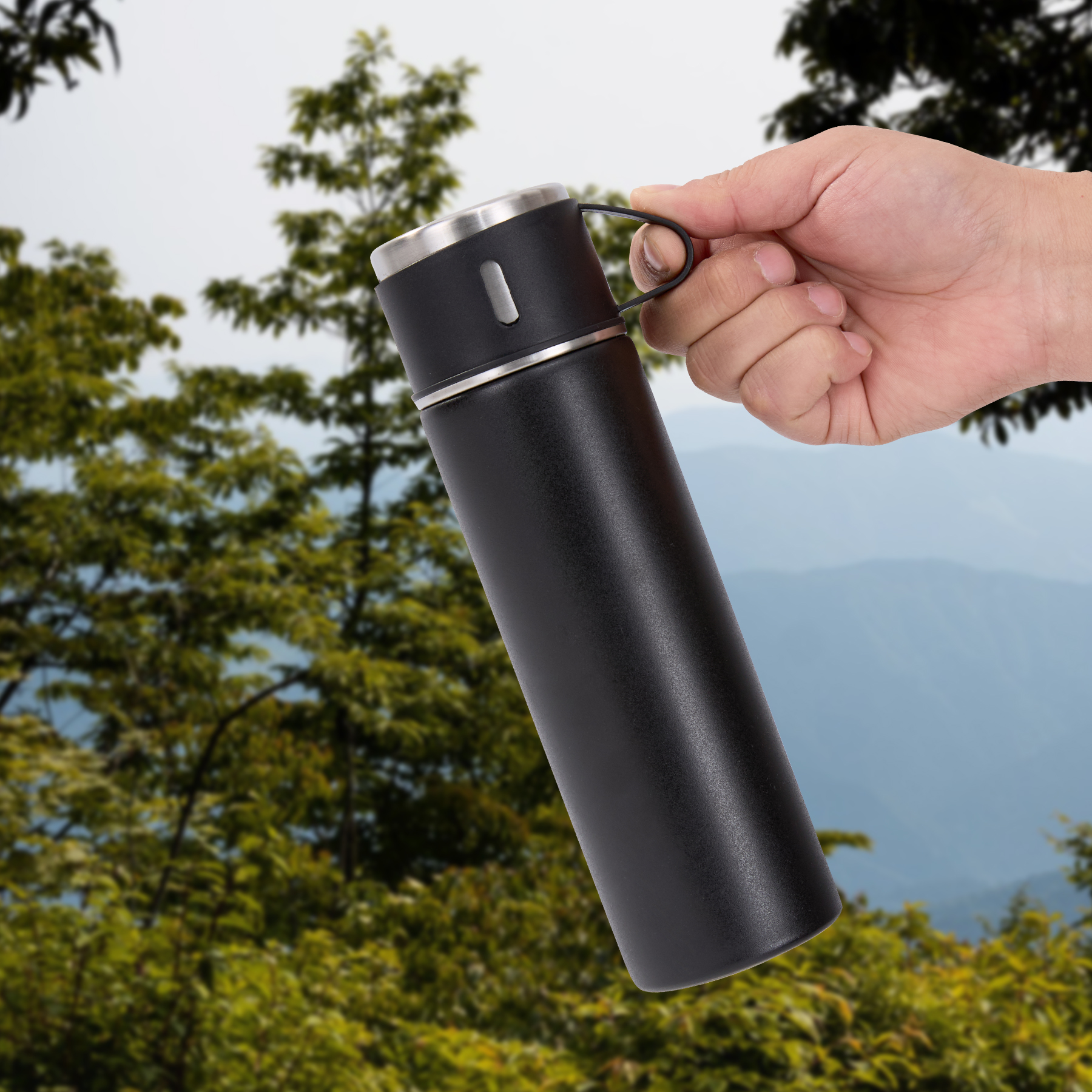 17 Oz Vacuum Insulated Flask Stainless Steel Bottle With Cup 9