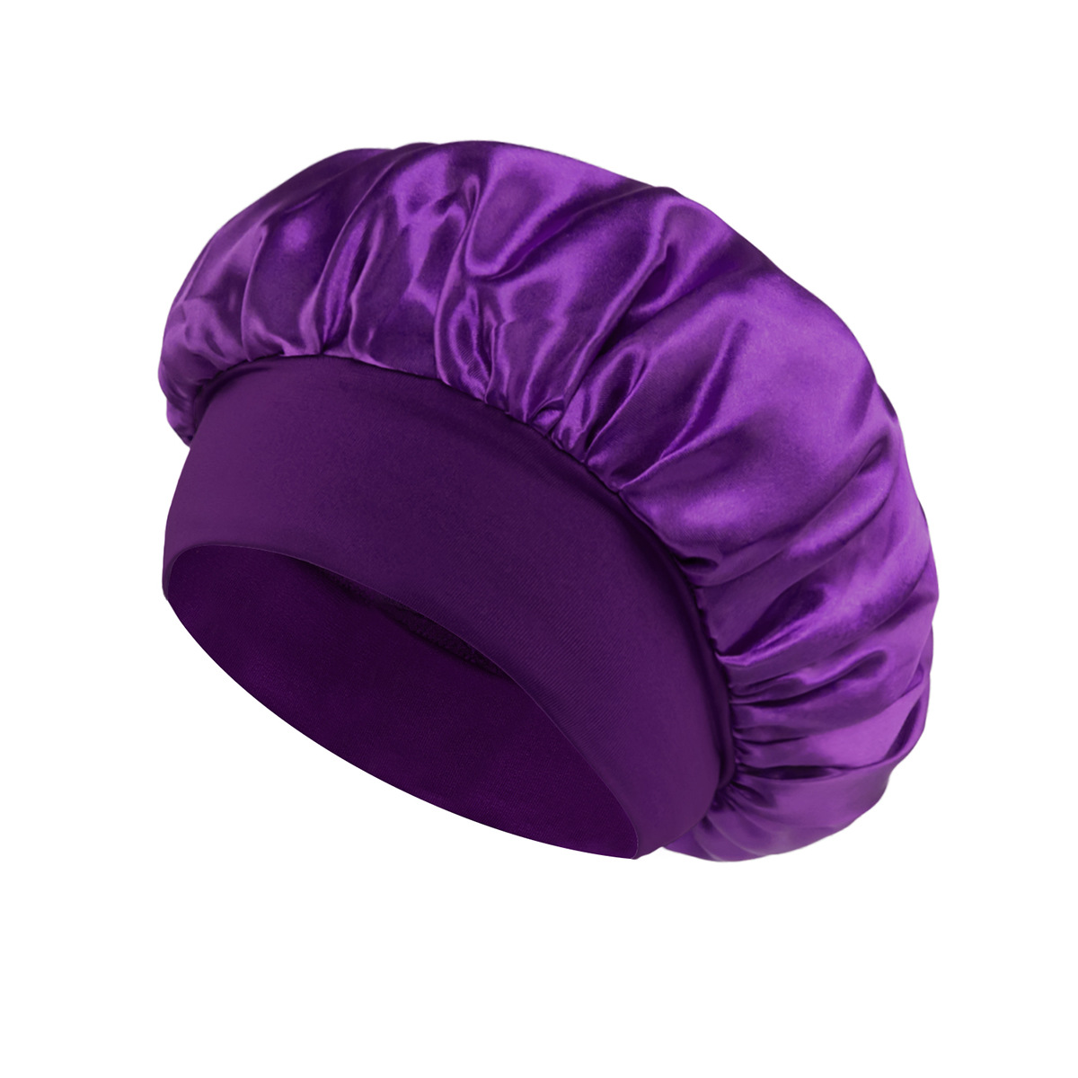 Silk Satin Sleep Hair Bonnet w/ Wide Edge for Women 8