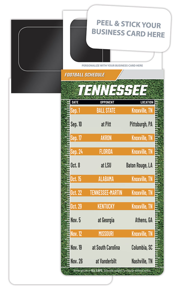 Pro Football Schedule Magnet - Peel and Stick Business Card (3.5x9)