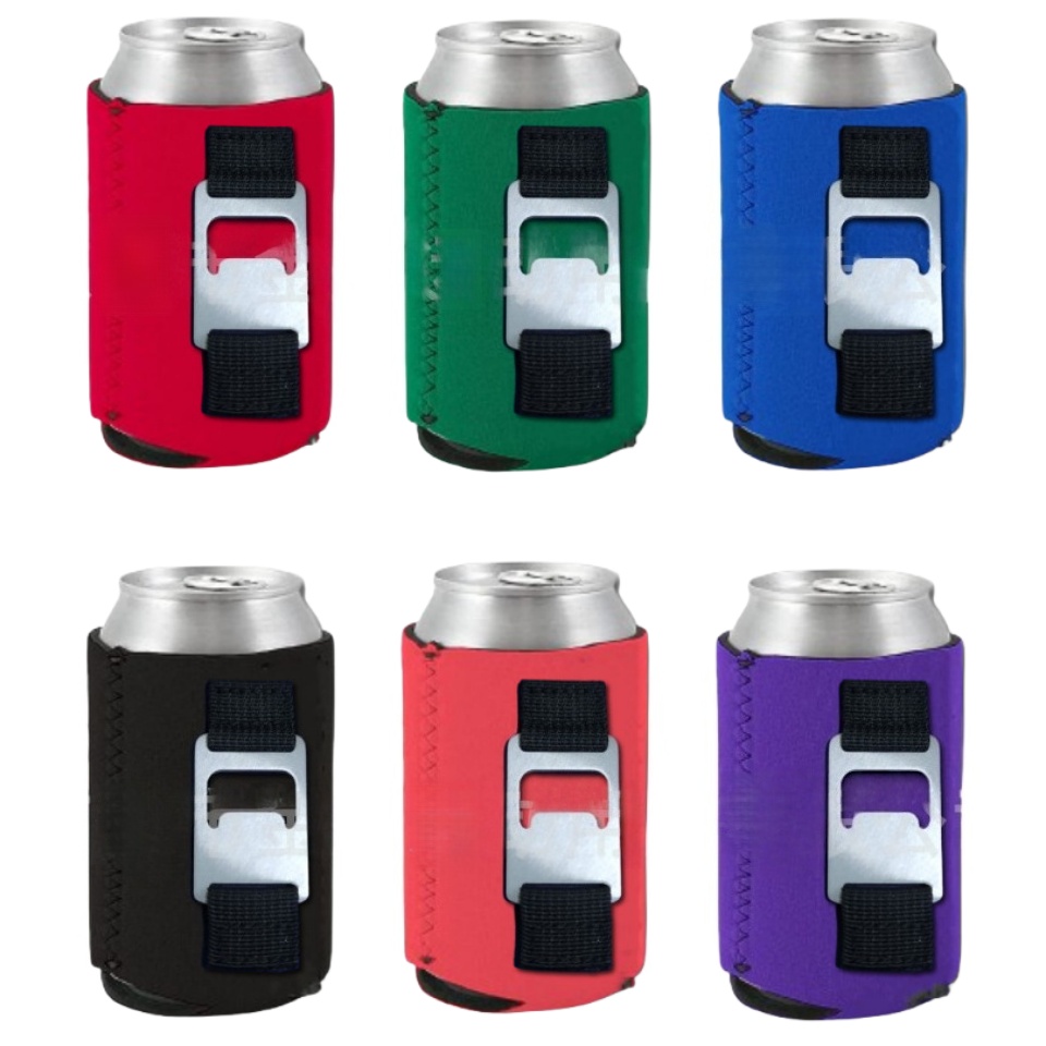 Neoprene Can Cooler With Bottle Opener 7