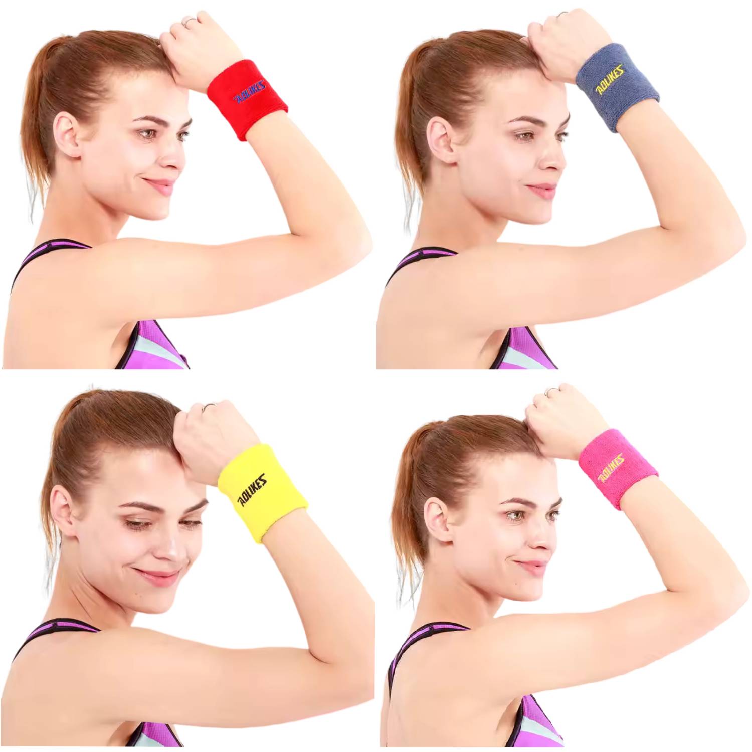 Cotton Elastic Sports Sweat Wristband 15