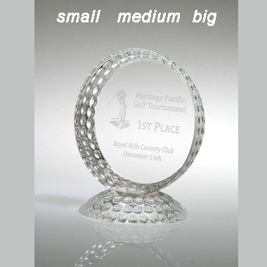 Optical Crystal Golf Trophy (Large) 2