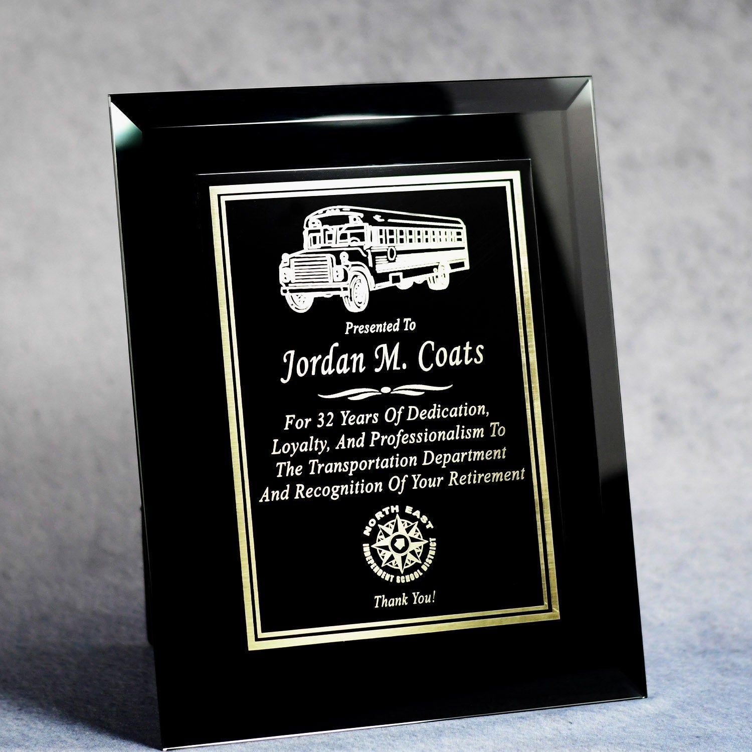 Glass Black Plaque 3