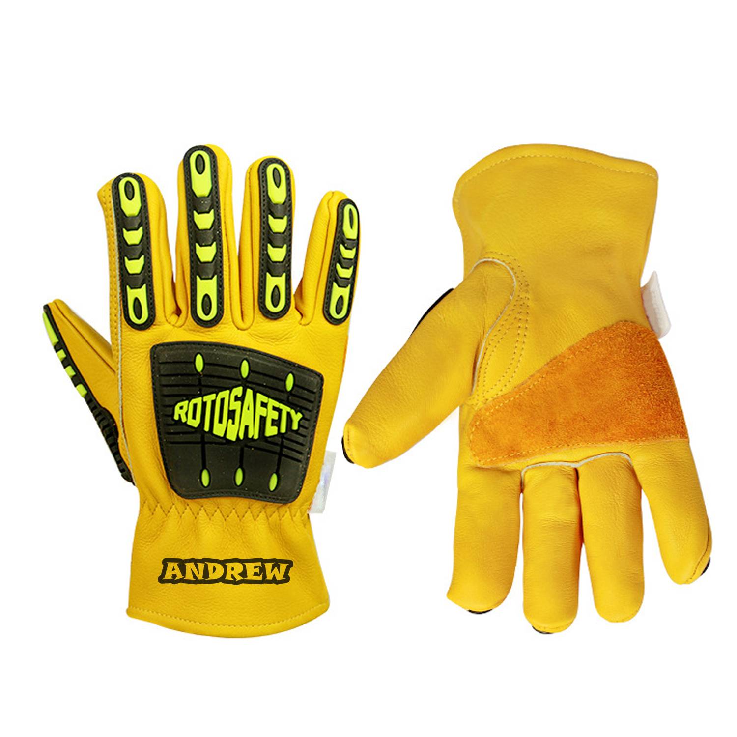 Leather Work Glove with Grip 1