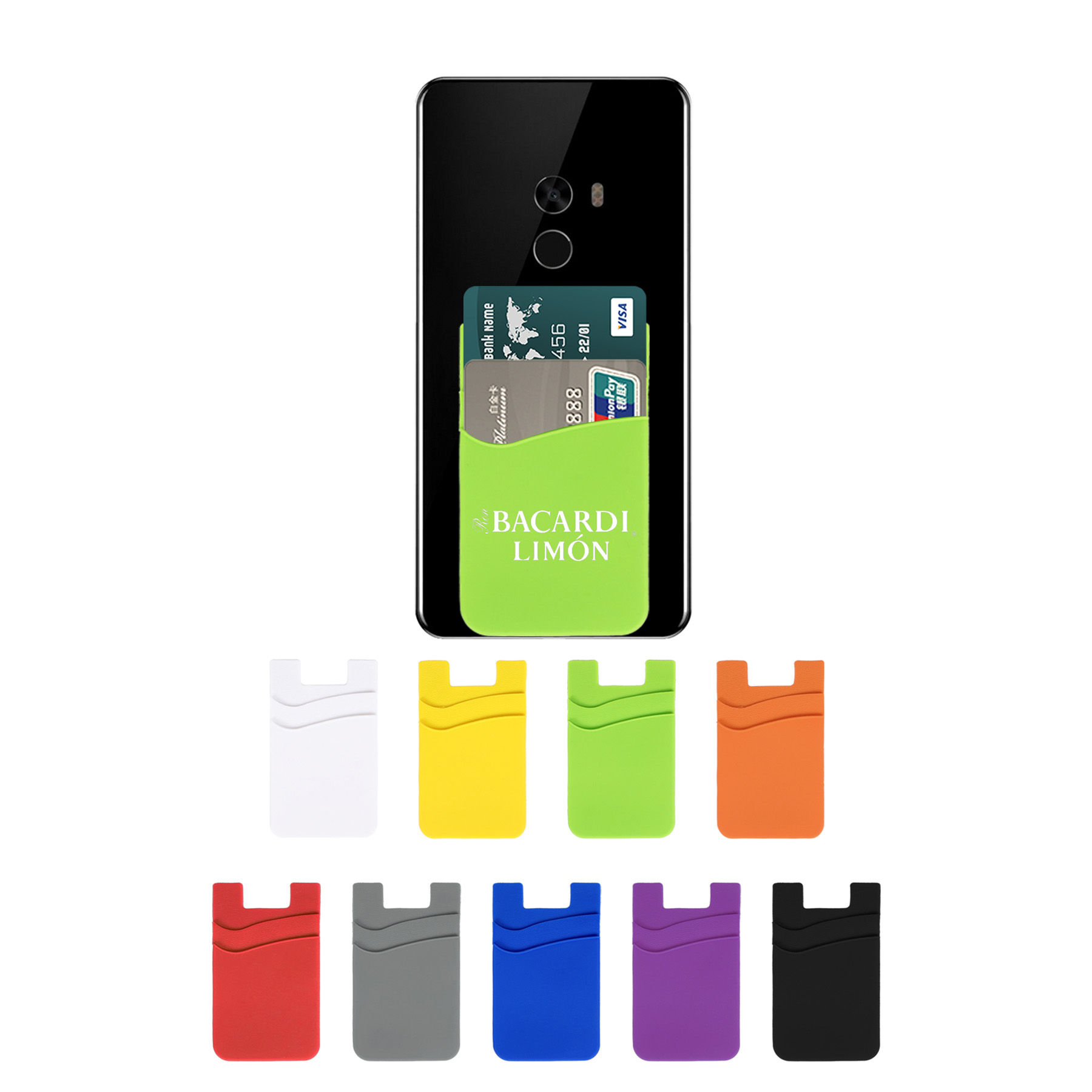 Double Layer Silicone Phone Wallets 8