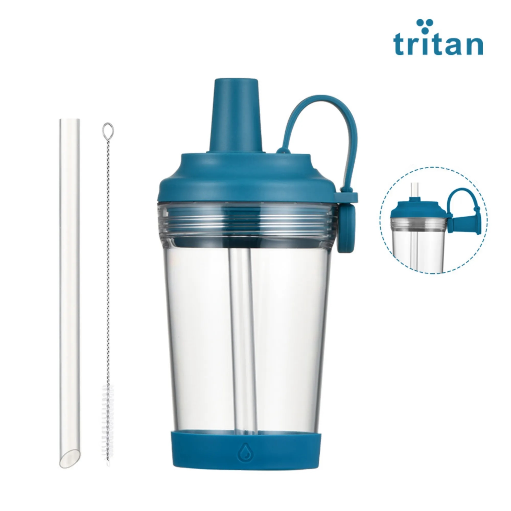 17oz Tritan Magnetic Handle Straw Cup 15