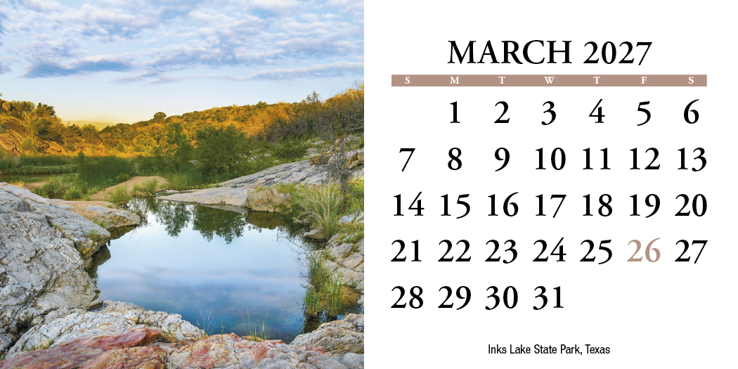HotLine® Products Scenic America® Desk Tent Calendar 24