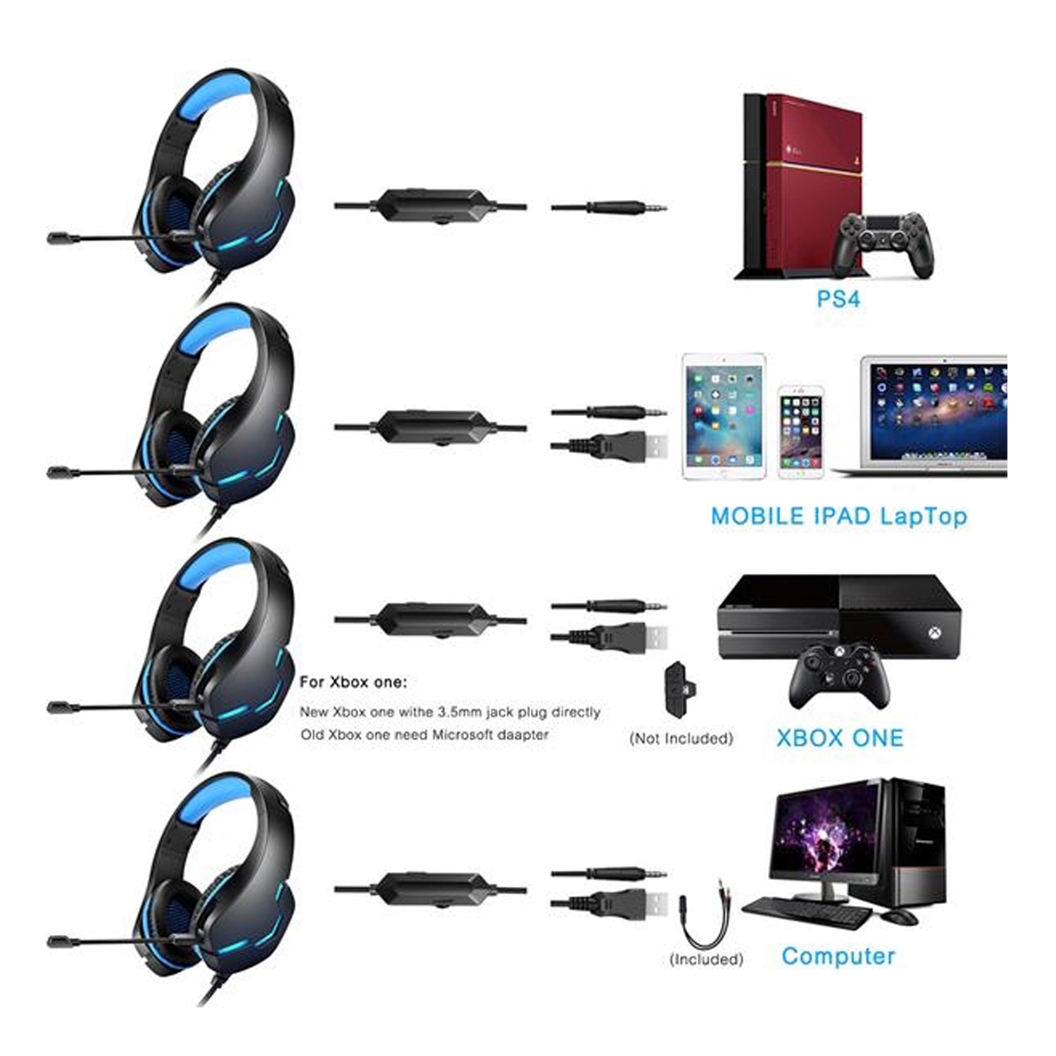 LED Gaming Headset 4