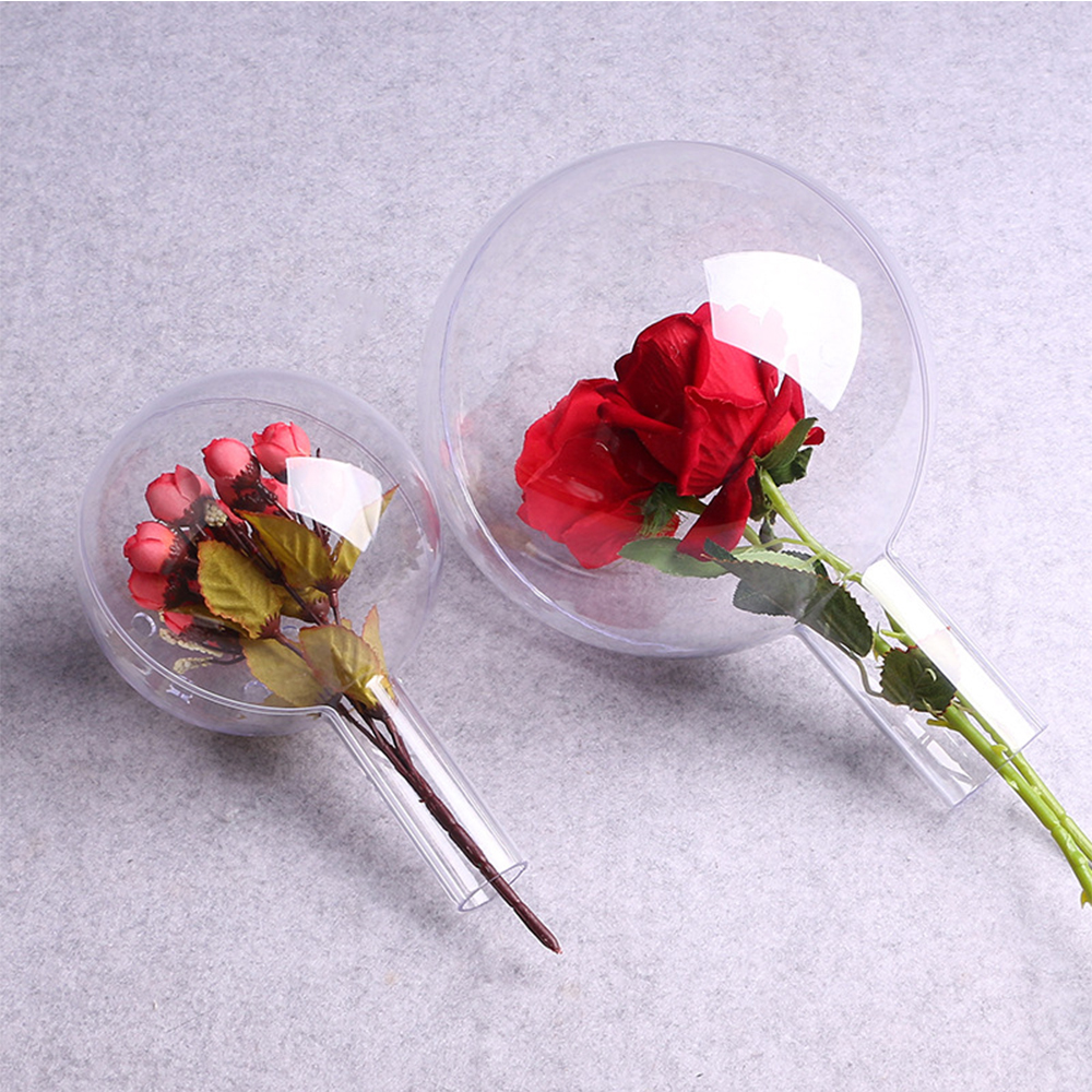 14CM Christmas Acrylic Transparent Decorative Ball With Handle 5