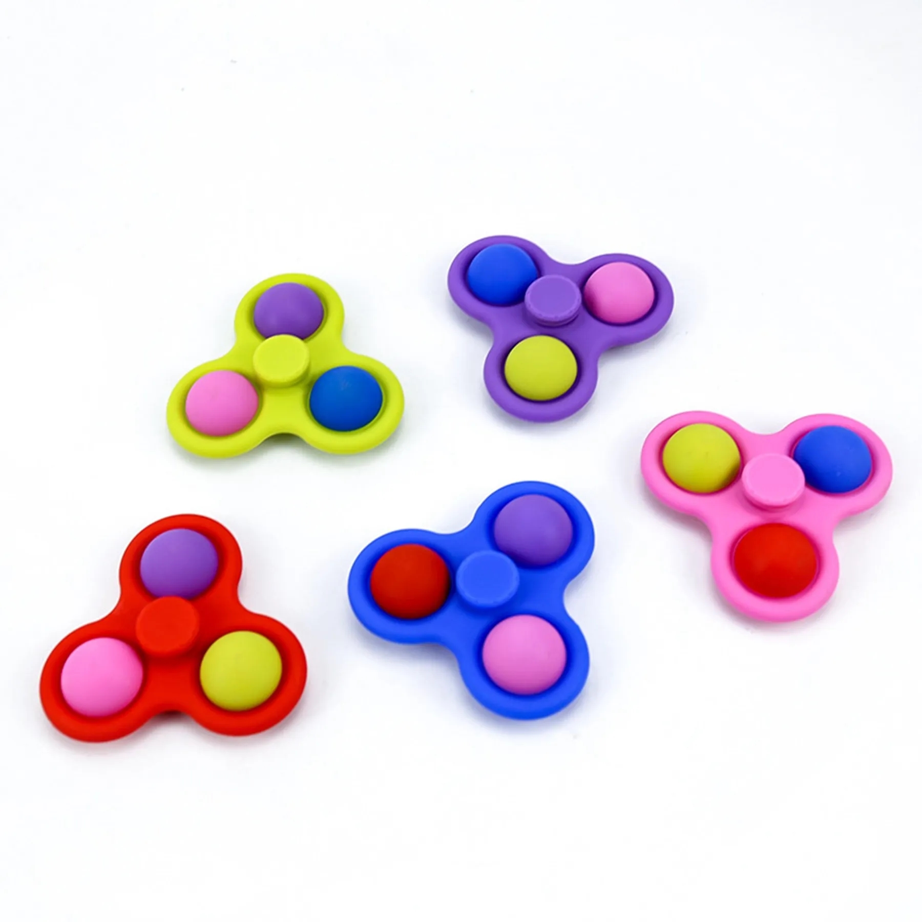 Colorful Silicone Finger Push Fidget Bubble Spinner 4