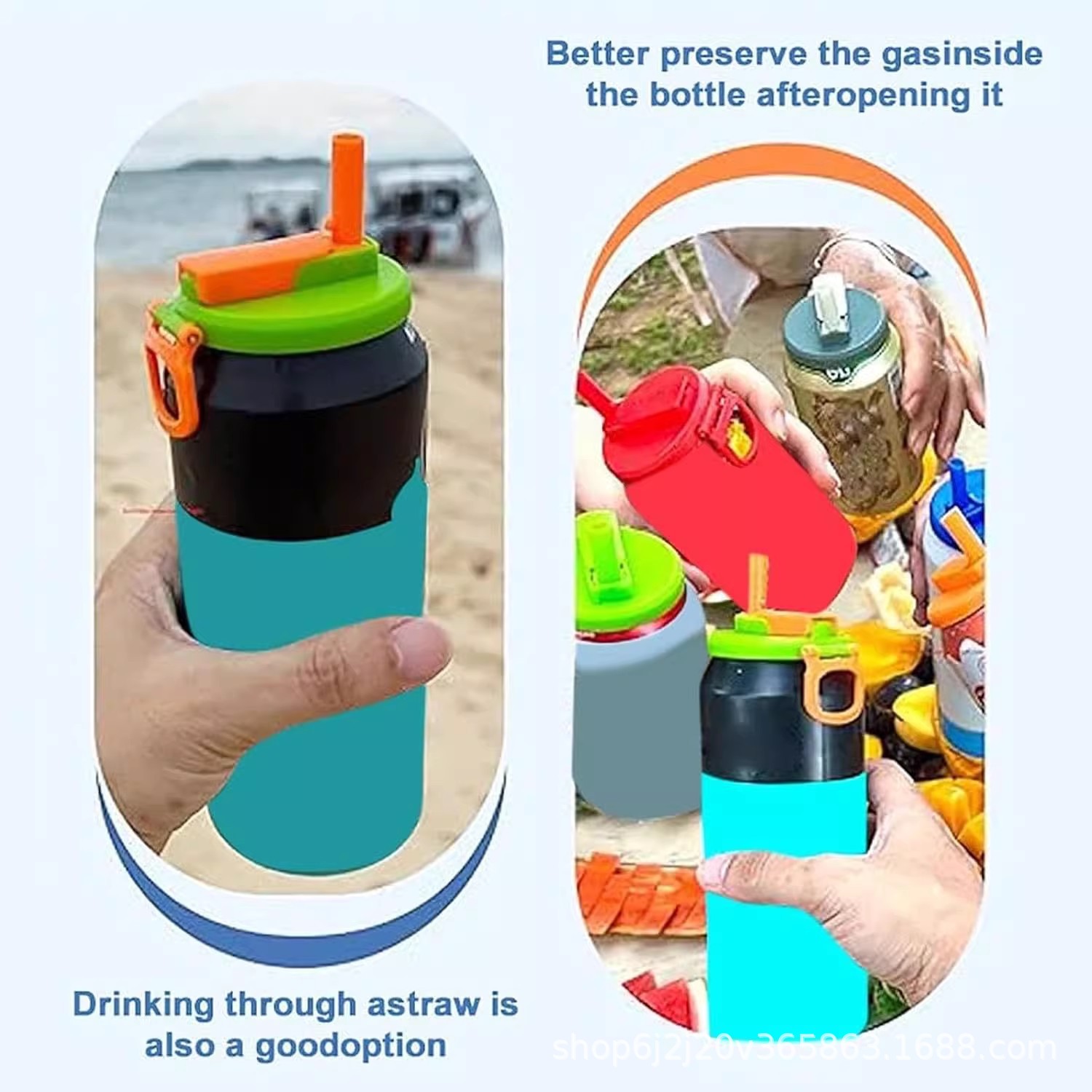 Reusable Silicone Can Straw Lid 7