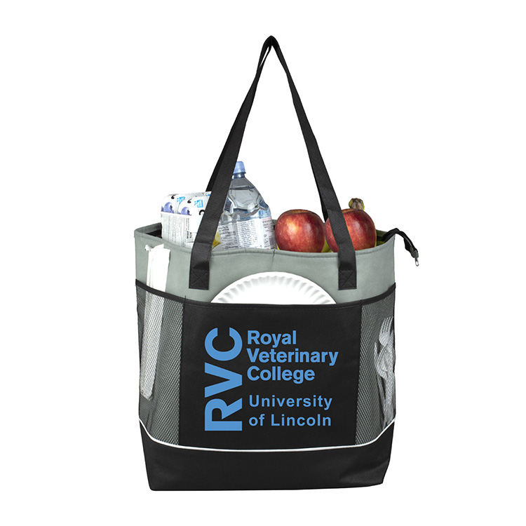 22"W x 16"H x 7 ½"Gusset - "FROST LINE" Super-Sized Insulated Zipper Cooler Tote 57