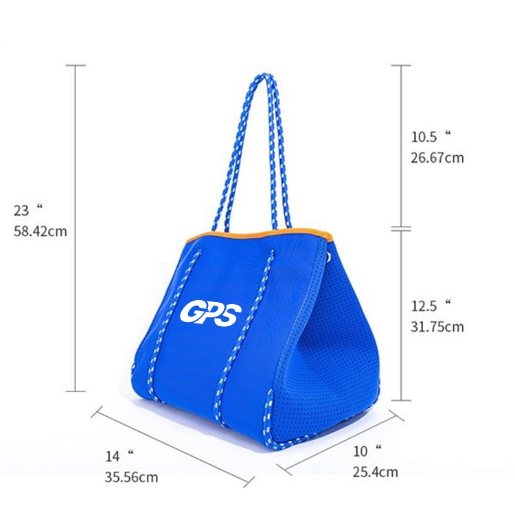 Neoprene Beach Tote Bag, custom tote bag with logo imprint 3