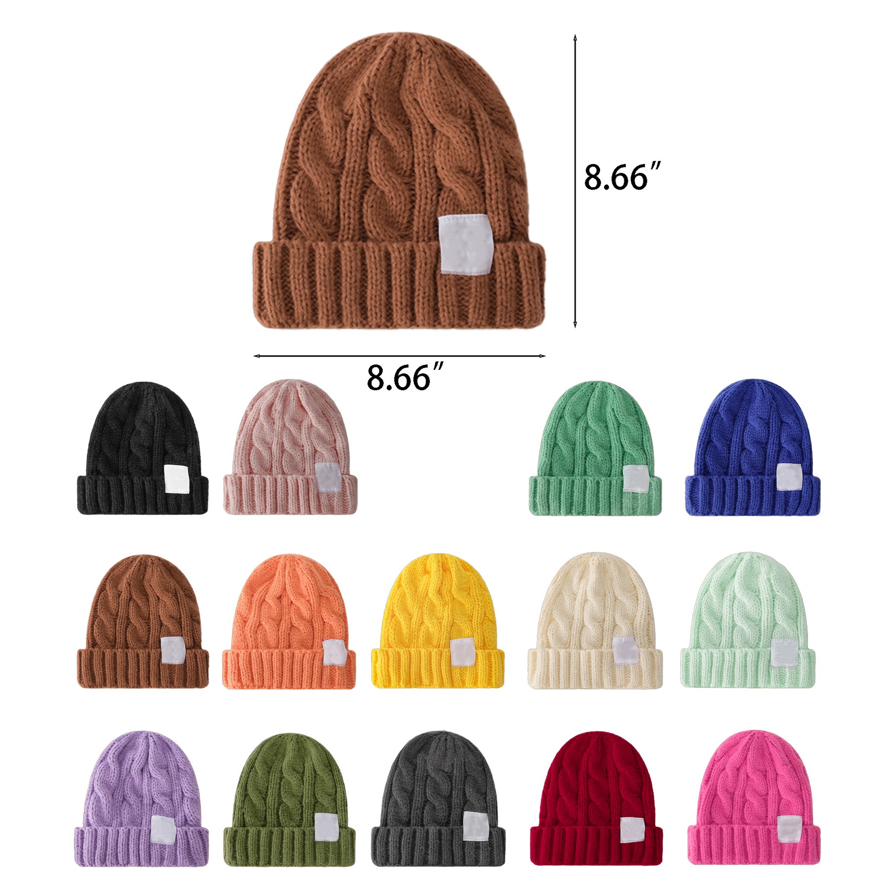 Pure Color Knitted Hat 2