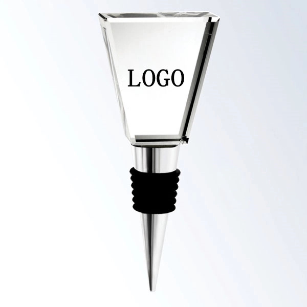 Trapezoid Shape Crystal Wine Stopper 2