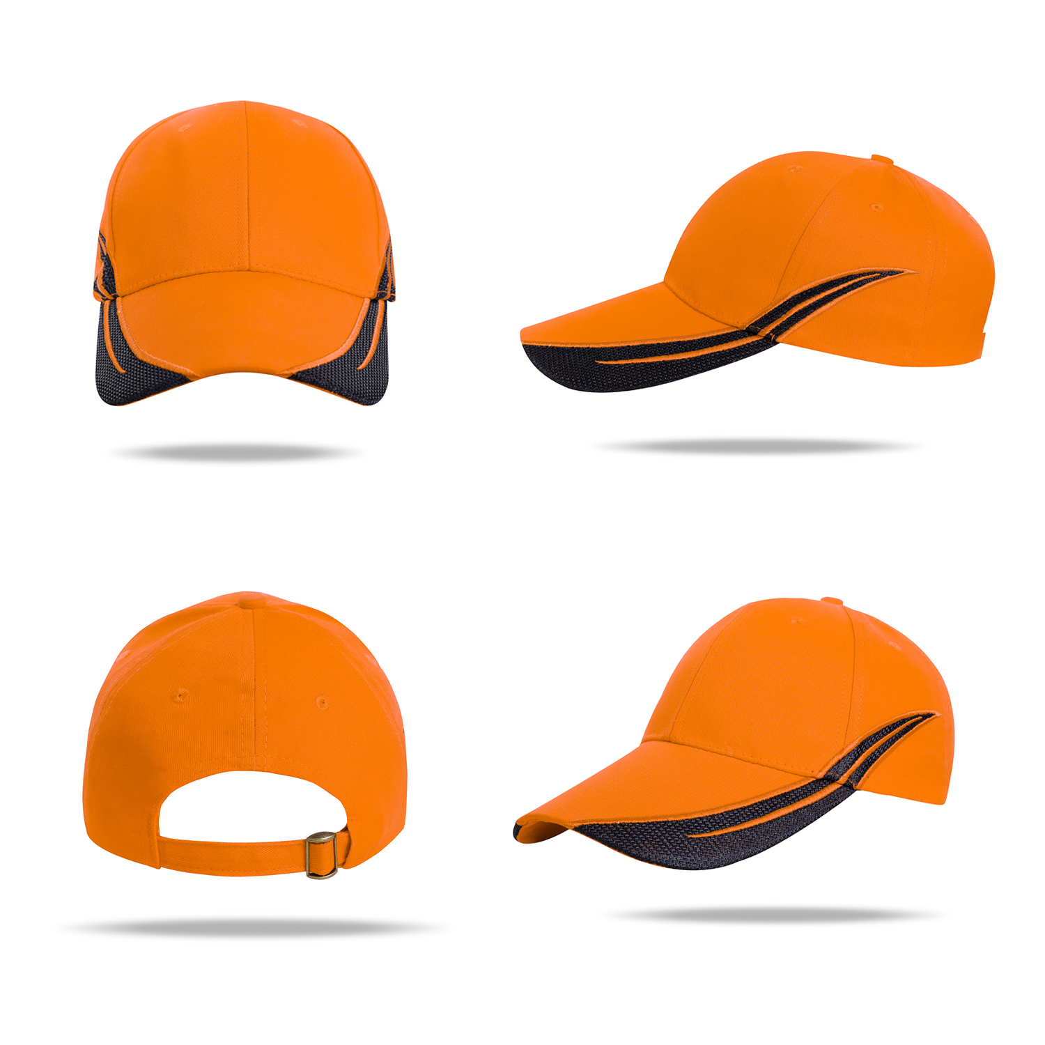 Stock 2-Tone Designed Cotton 6 Panel Cap 2