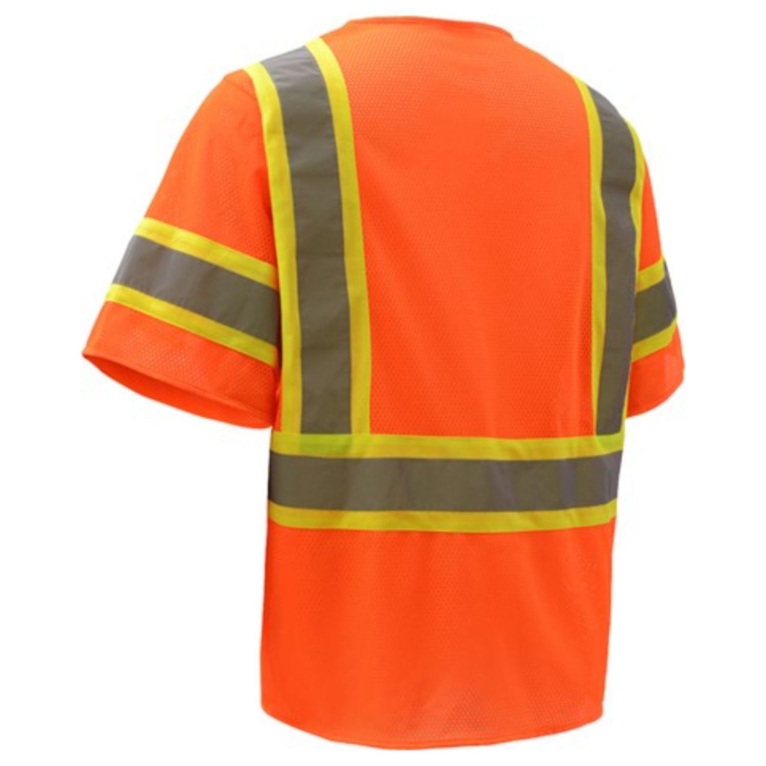 rPET Class 3 Reflective Tape Mesh Safety Zip Vest with 2 Pockets 3