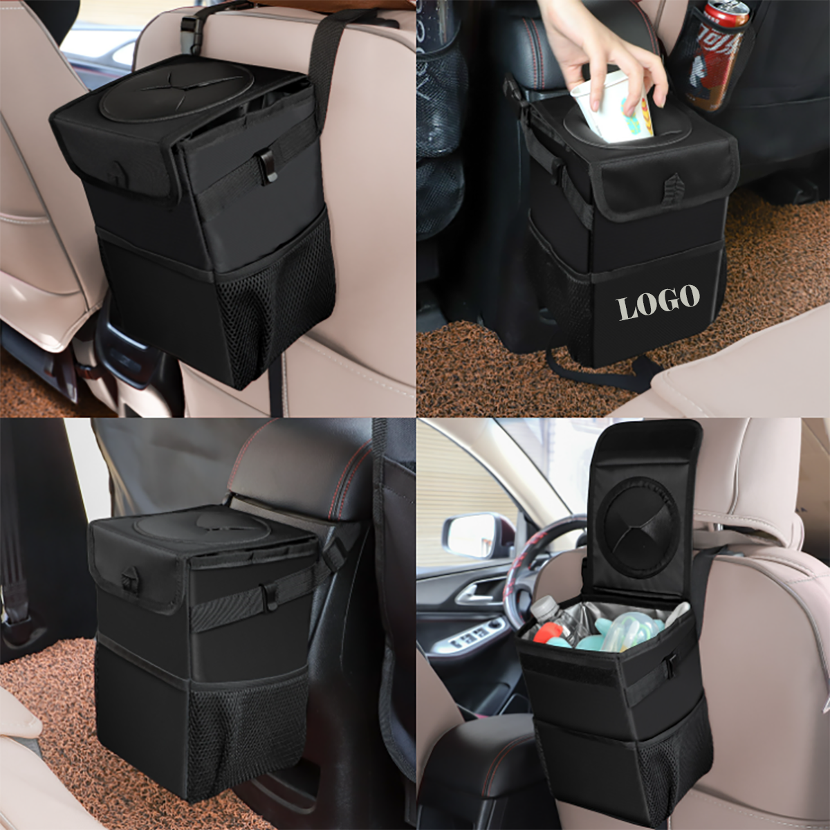 Car Garbage Can Fodable Storage Bag 4