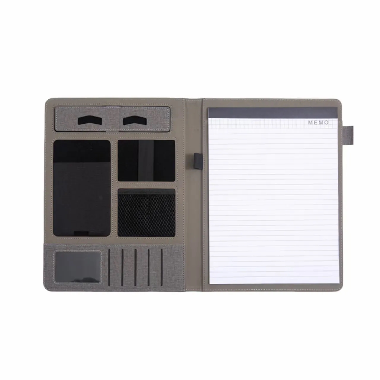 Custom Logo Multifunctional Leather Document Folder 5