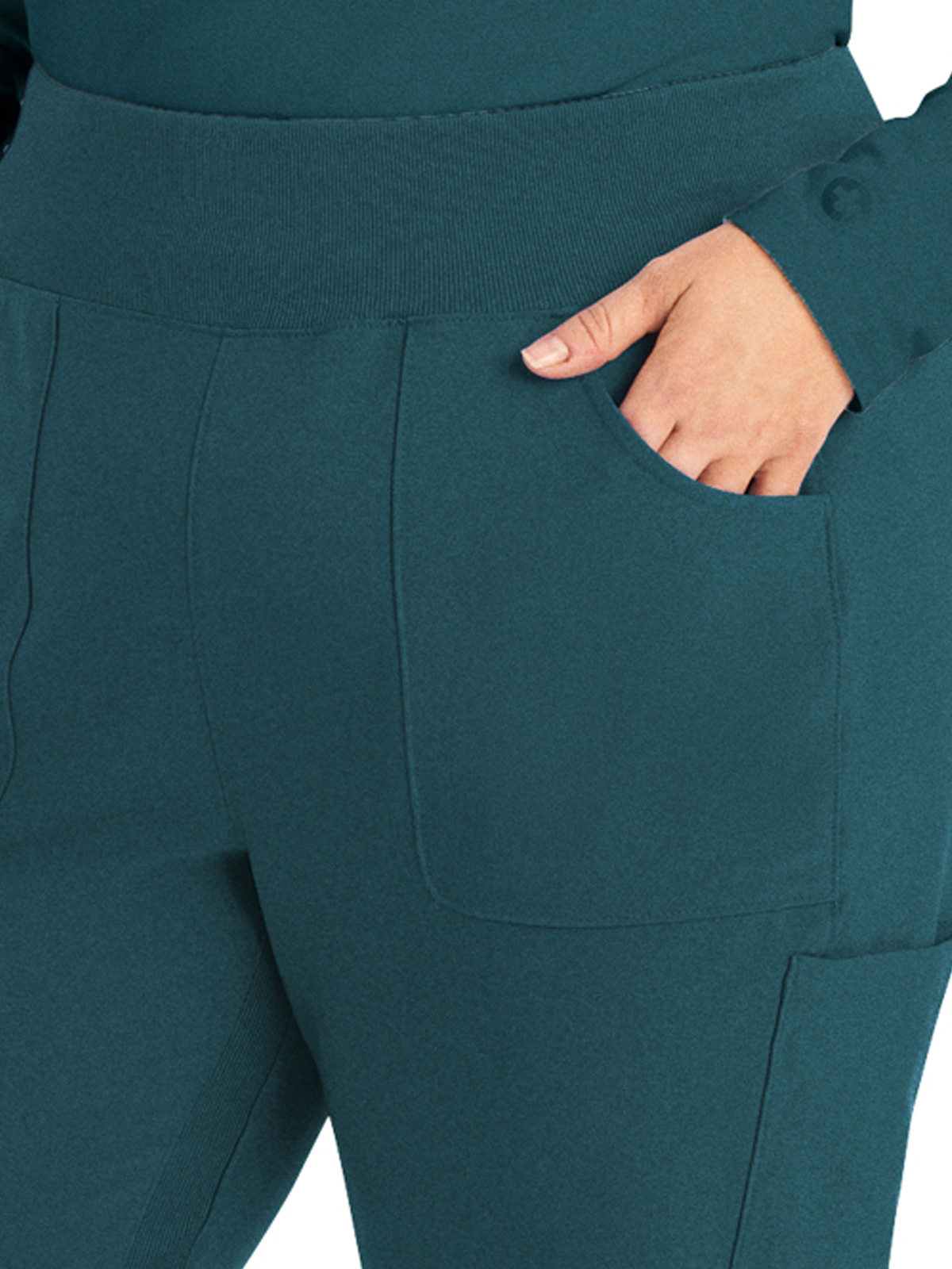 Landau - Forward - Women's Seven-Pocket Mid-Rise Rib-Knit Elastic Waist Jogger Pant 10
