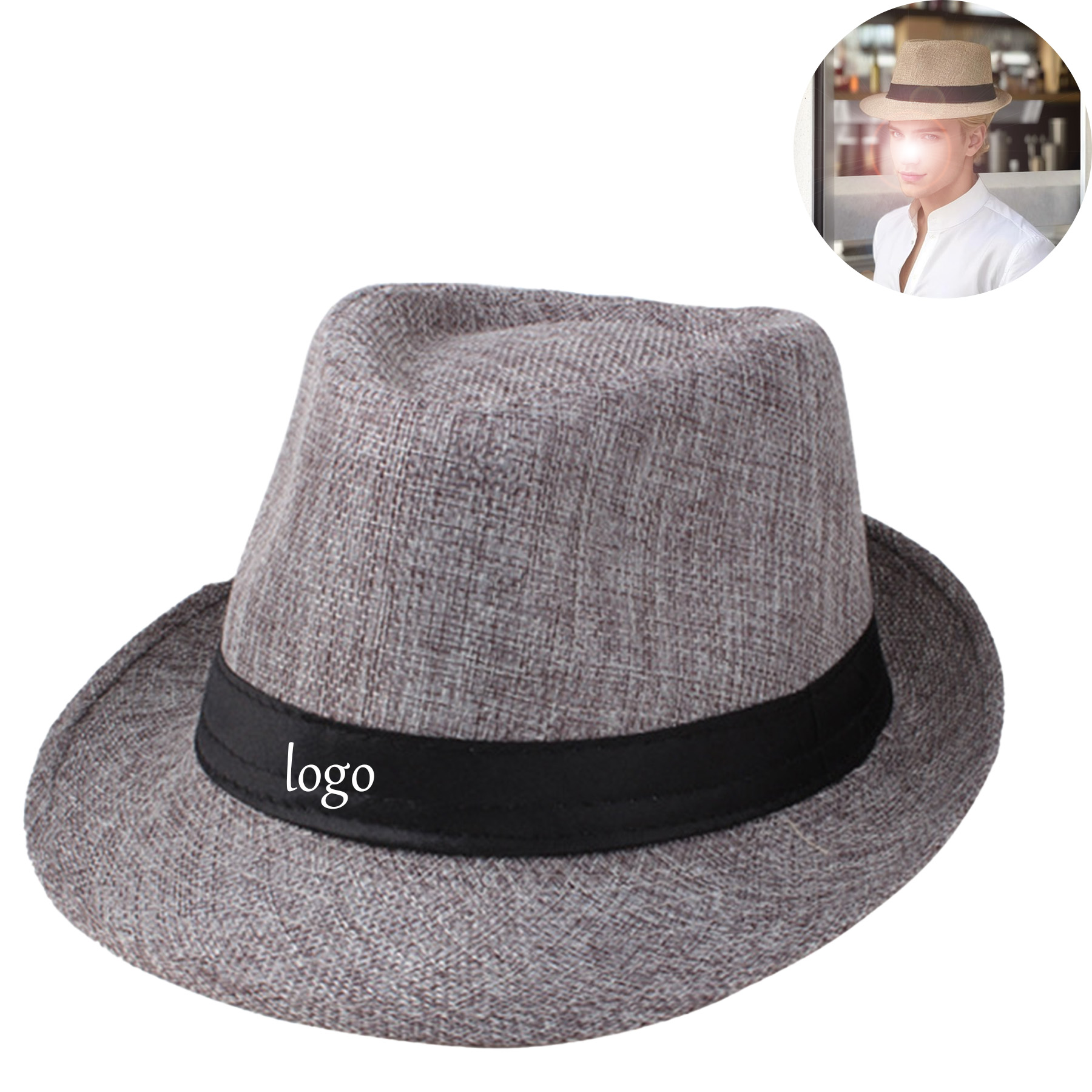 Linen Fedora Hat 1