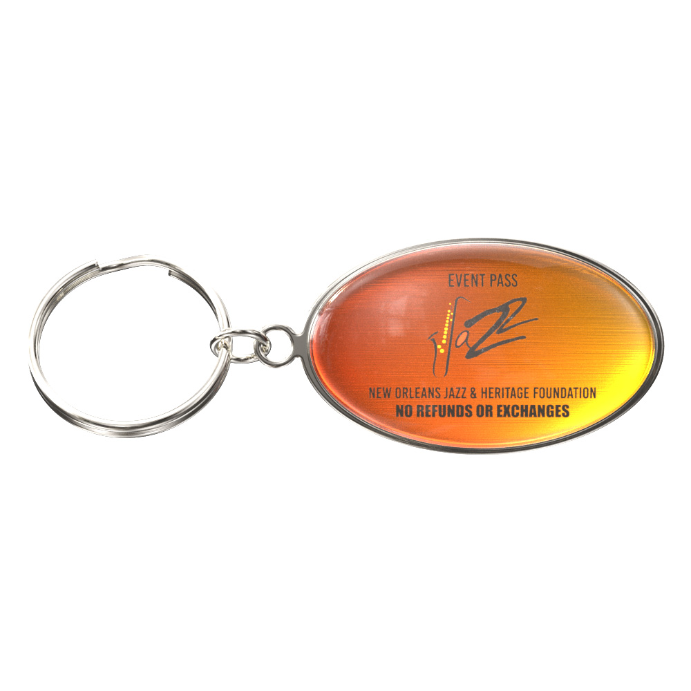 Vibraprint® Bright Oval Key Tag (1-1/4" x 1-7/8") 10