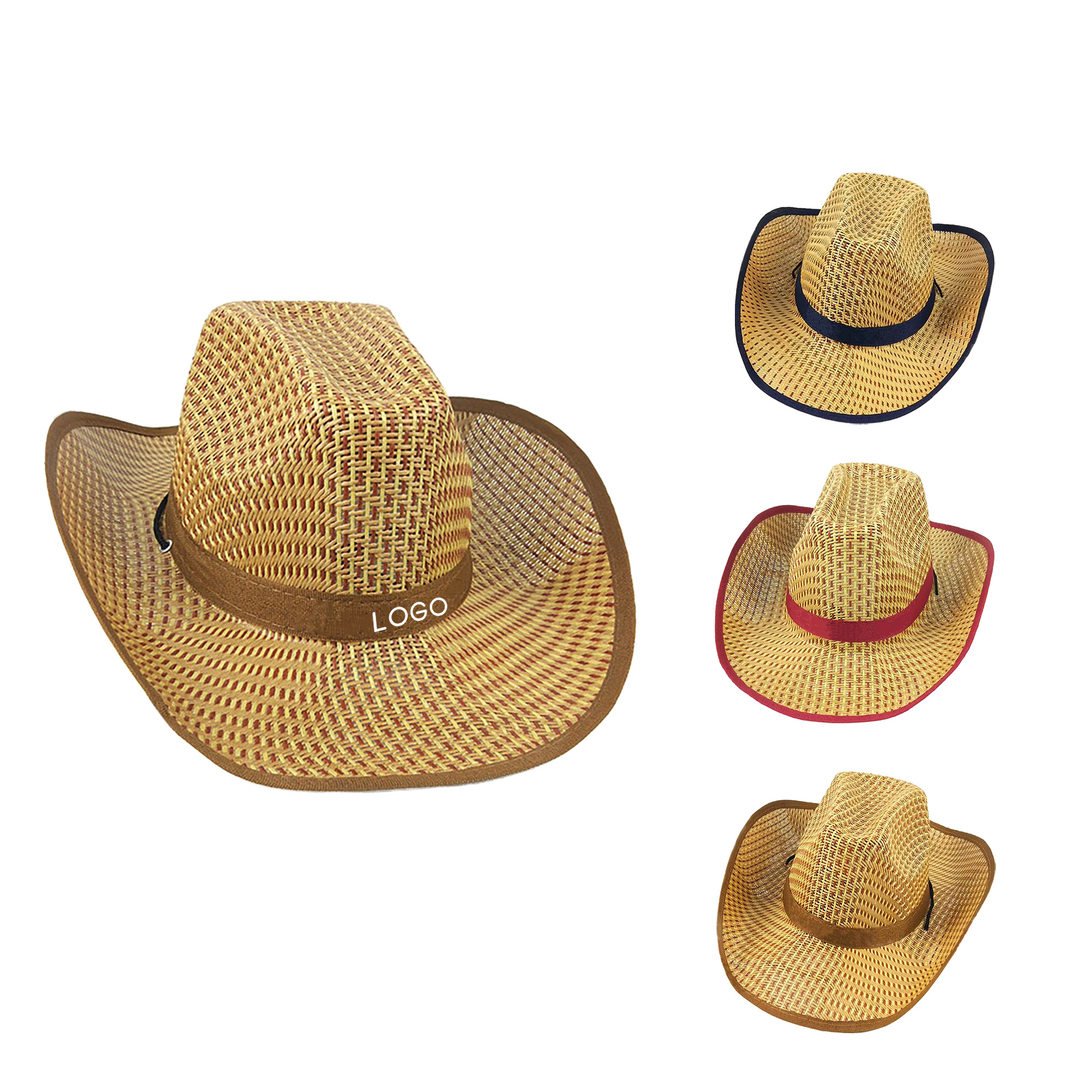 Straw Round Up Cowboy Hat 4