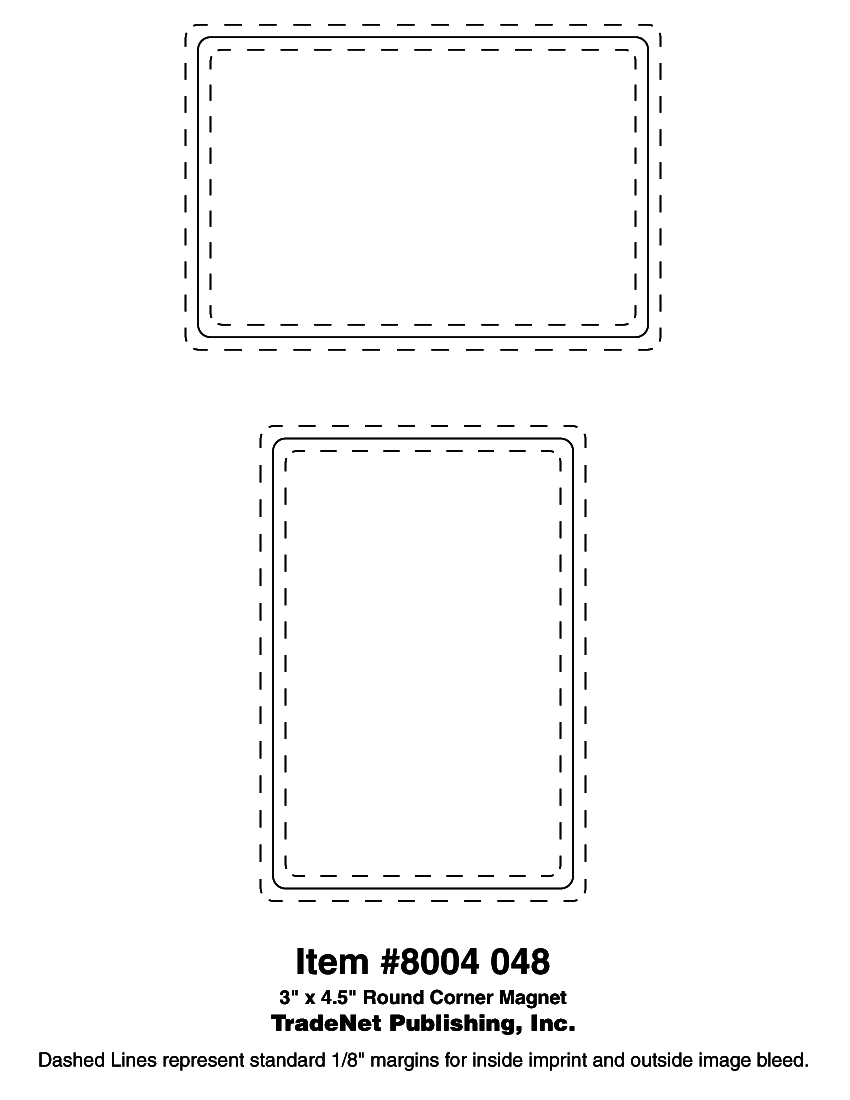 Magnet - 3x4.5 Round Corner 40 Mil Outdoor Safe 1