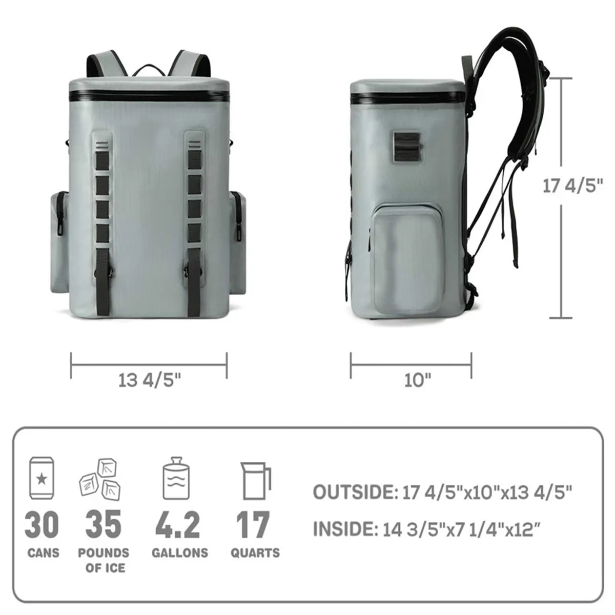 21L Luxury Large Capacity Insulated Soft Cooler Backpack 3