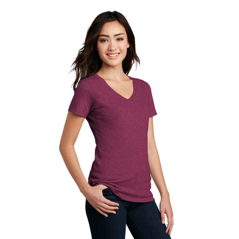 District Women's Perfect Blend CVC V-Neck Tee. 85