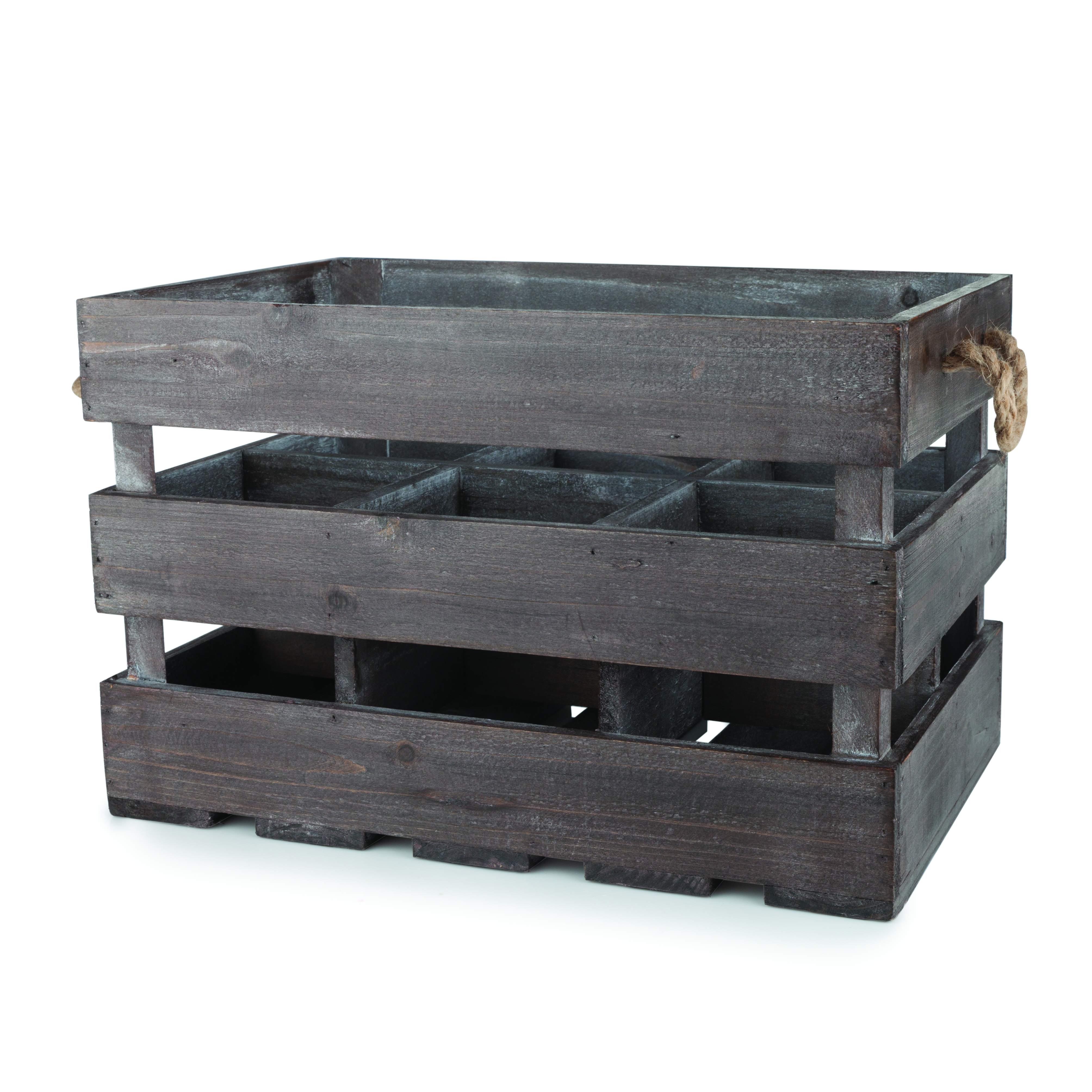 Twine Living® Wooden 6-Bottle Wine Crate 6
