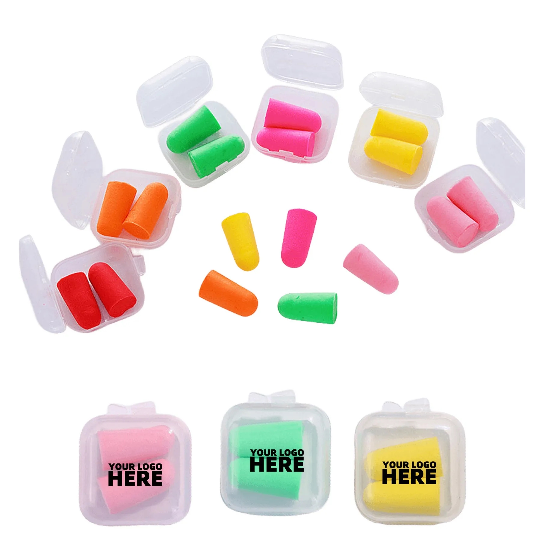 Noise-isolating earplugs in box 3