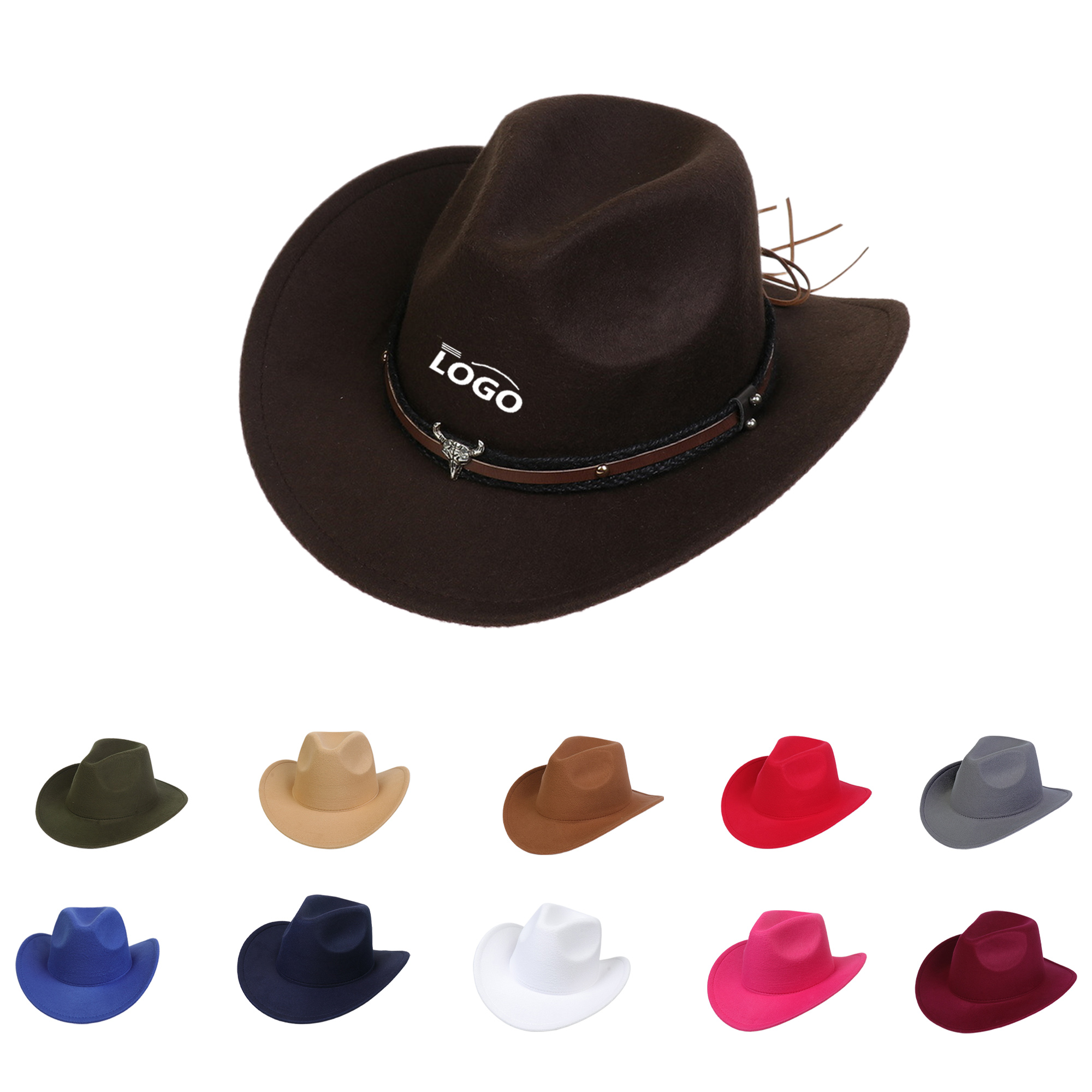 Retro Wool Felt Western Cowboy Jazz Hat 7