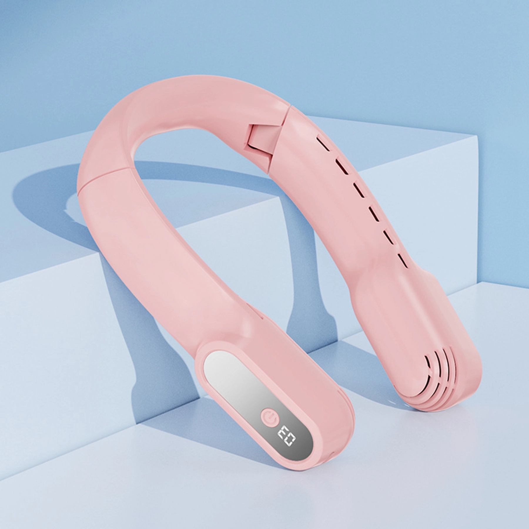 4000 mAh Rechargeable Folding Leaf-less Neck Fan 3