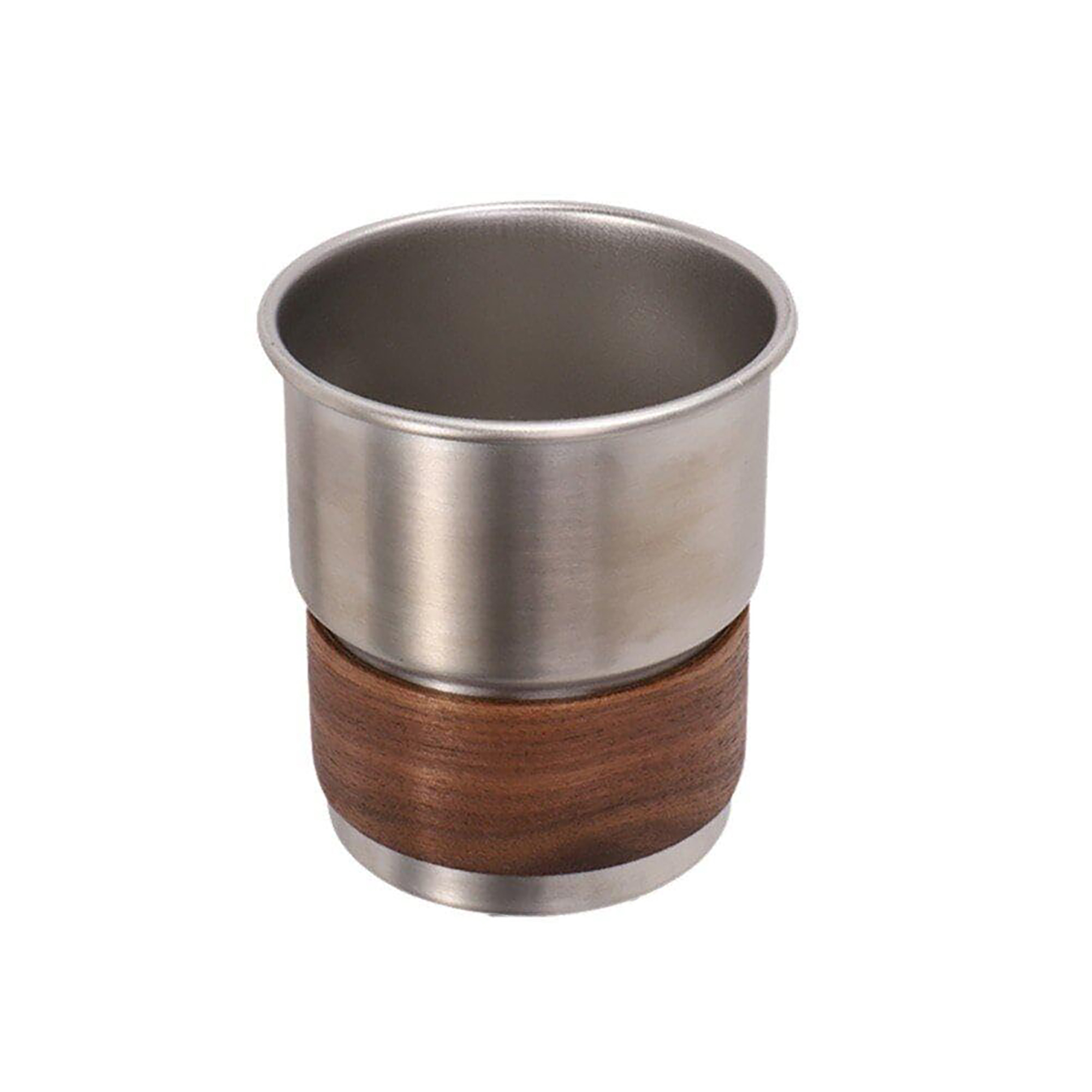 Stainless Steel Cup with Walnut Wood Sleeve and Lid 4
