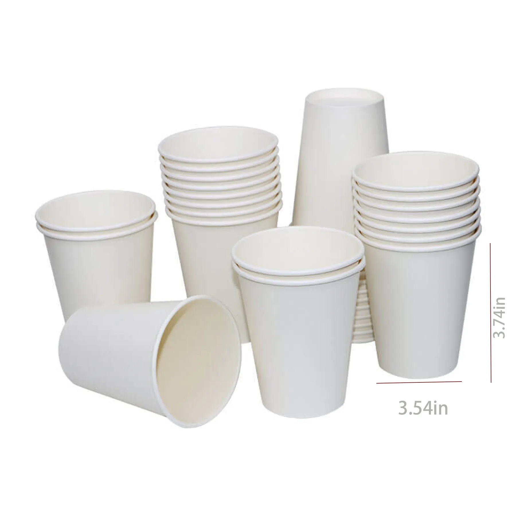 Paper Plain White Thickened Disposable Coffee Cup 2