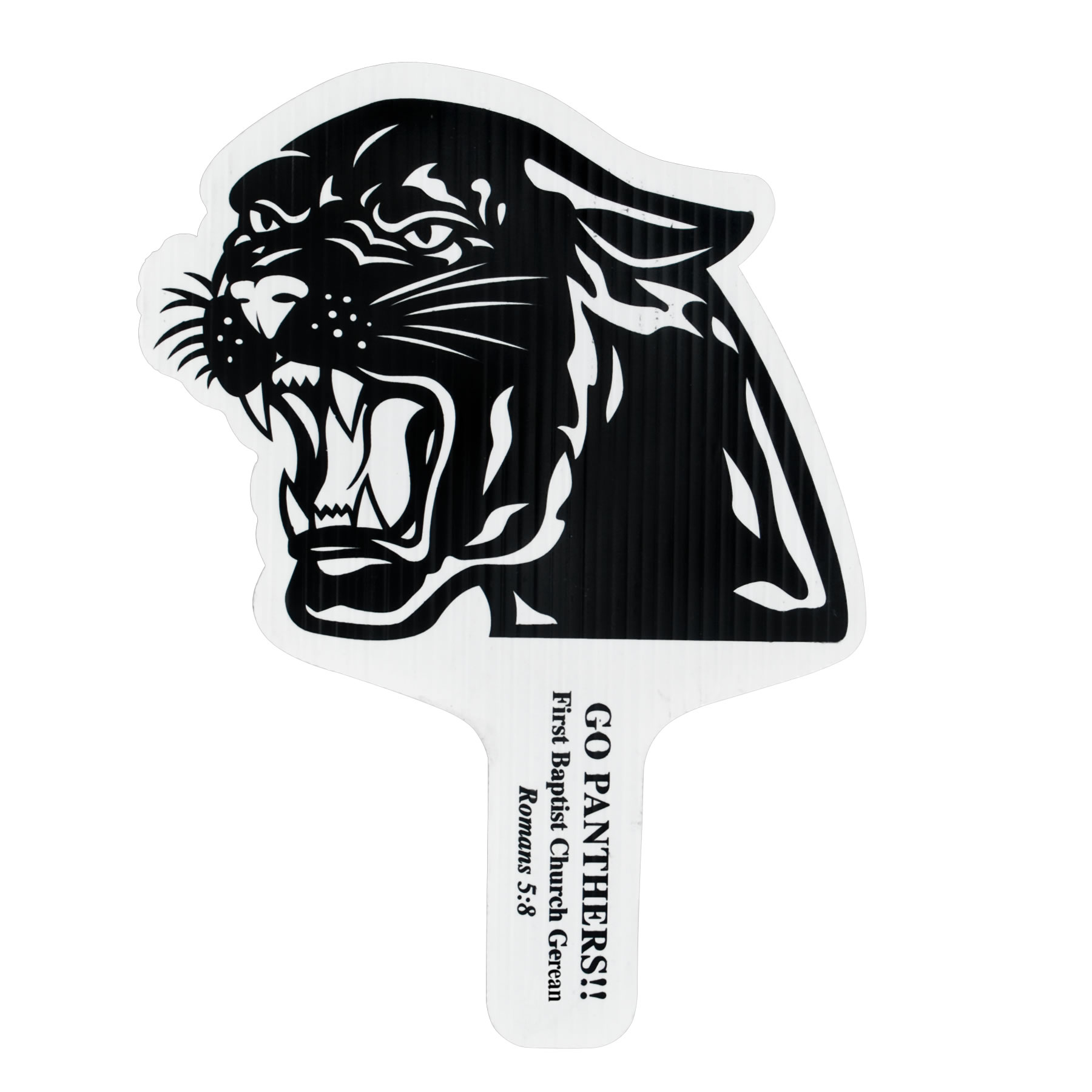 Panther Mascot Hand Fan, Screen Printed 33