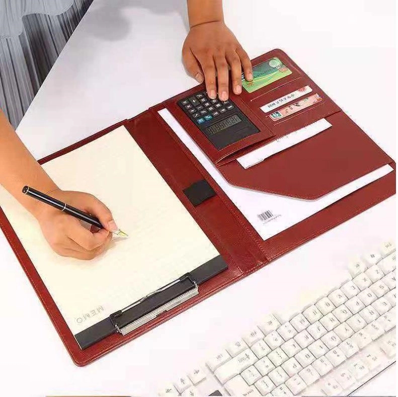A4 Pu Leather File Folder Without Calculator 3
